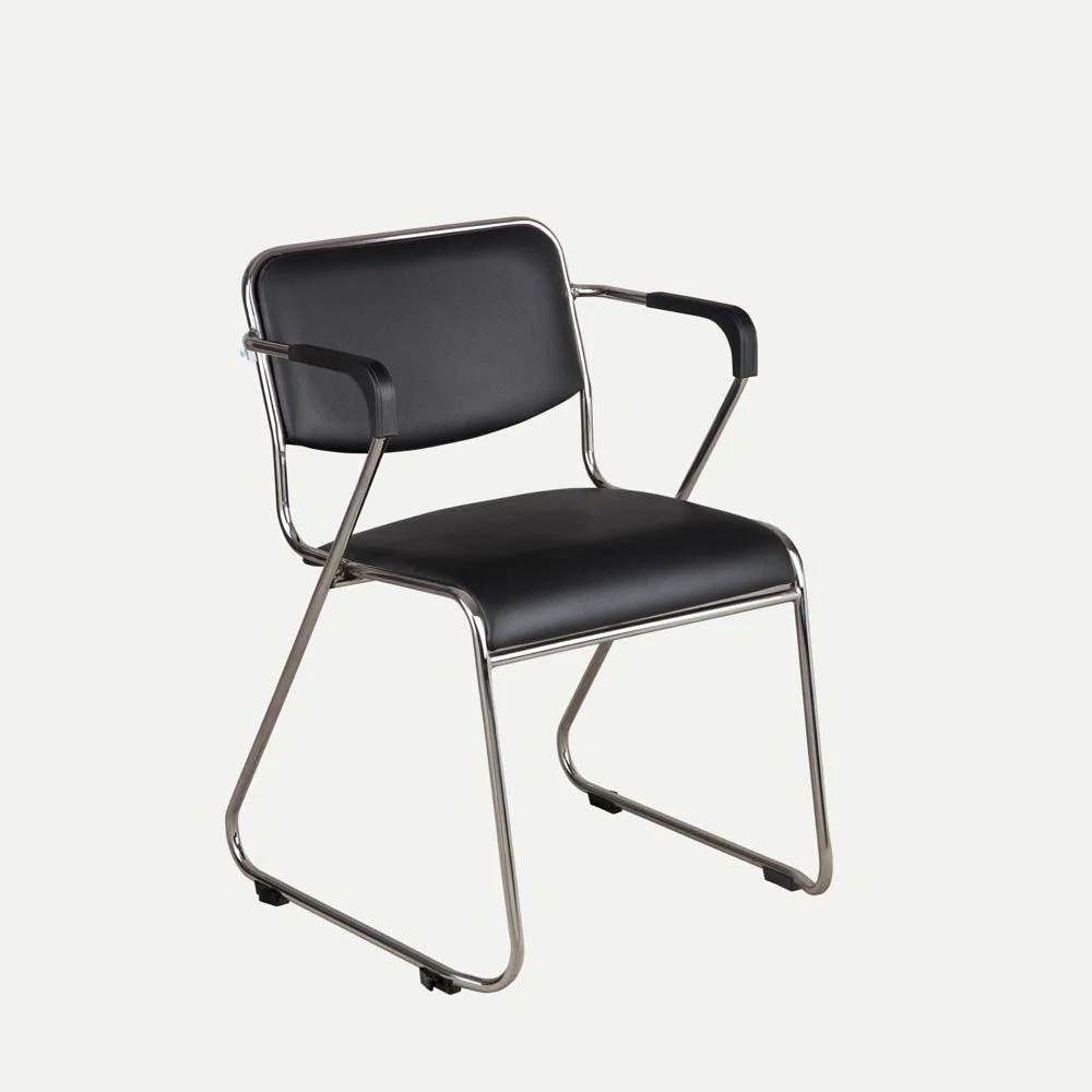Nilkamal Contract 01 with Arm Visitor Chair (Black) - Image 5