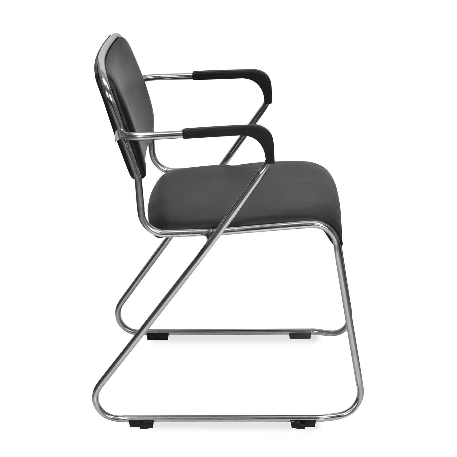 Nilkamal Contract 01 with Arm Visitor Chair (Black) - Image 6