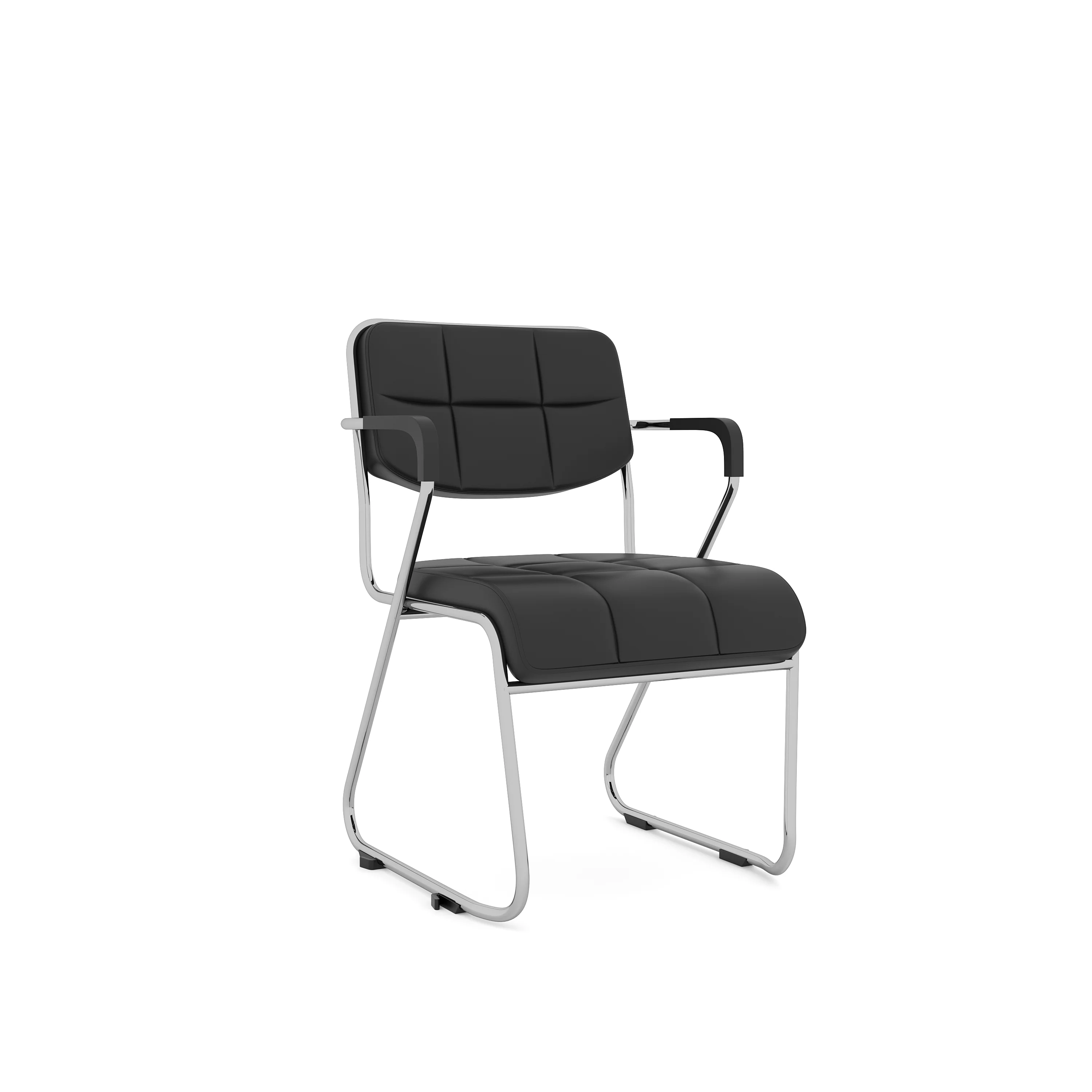Nilkamal Contract 02 with Arm Visitor Chair (Black) - Image 6