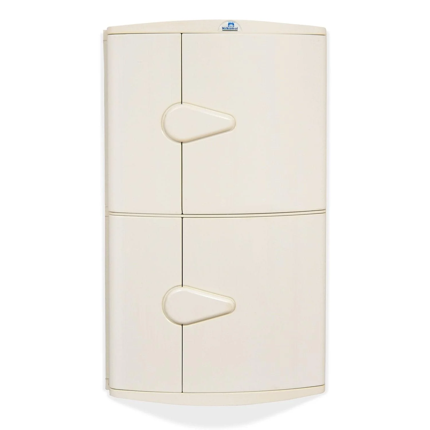 Nilkamal 2 Door Plastic Storage Corner Cabinet (Ivory) - Image 4