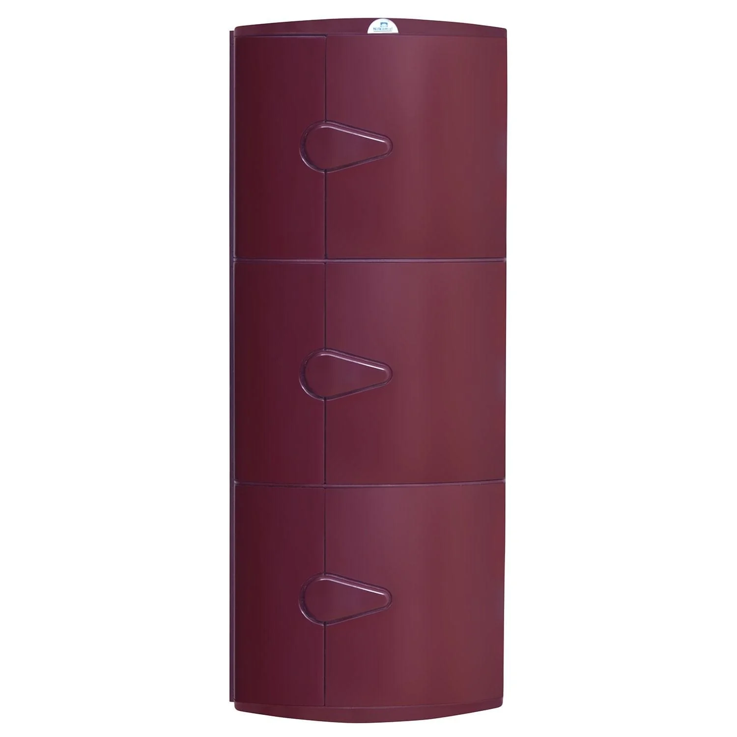 Nilkamal 3 Door Plastic Storage Corner Cabinet (Maroon) - Image 3