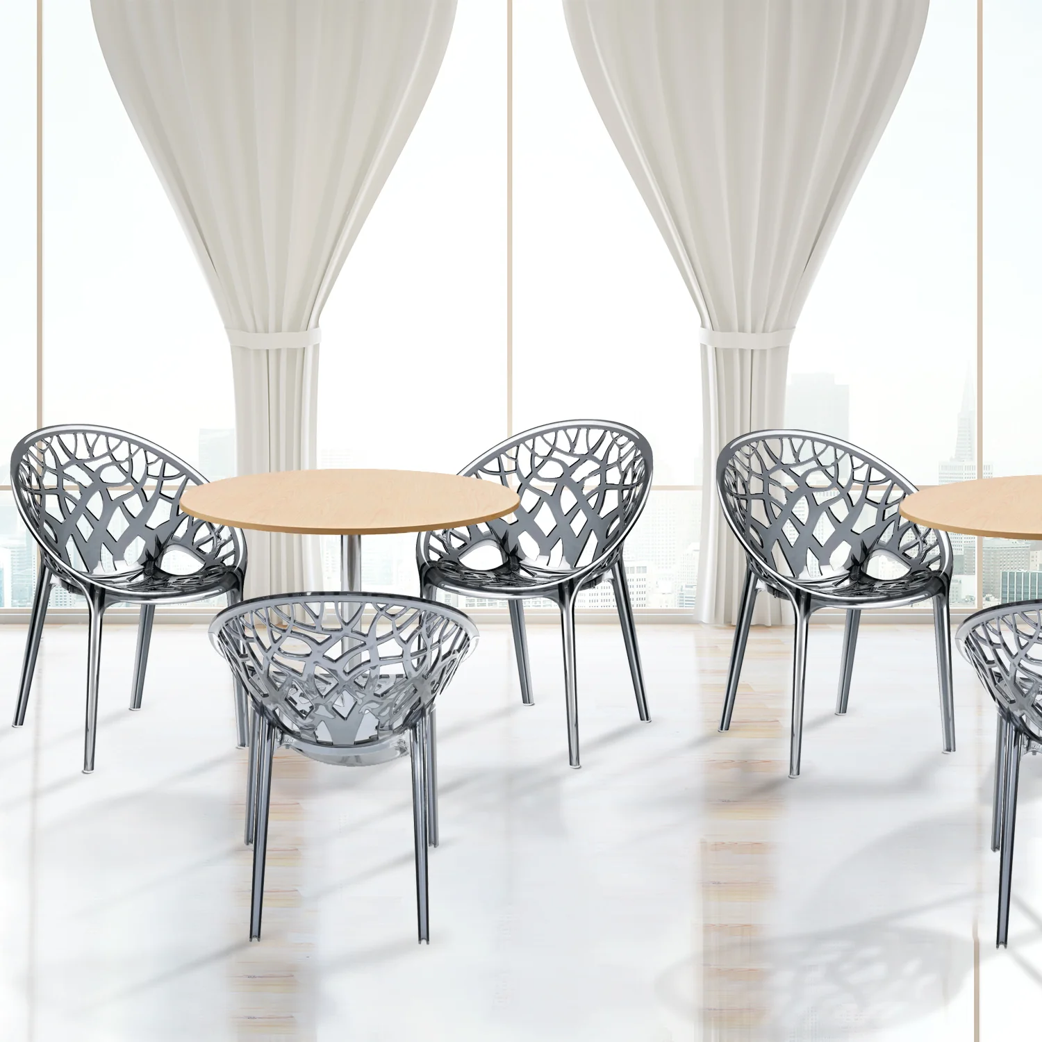 Nilkamal Crystal Polypropylene Premium Chair (Dream Grey) - Image 3