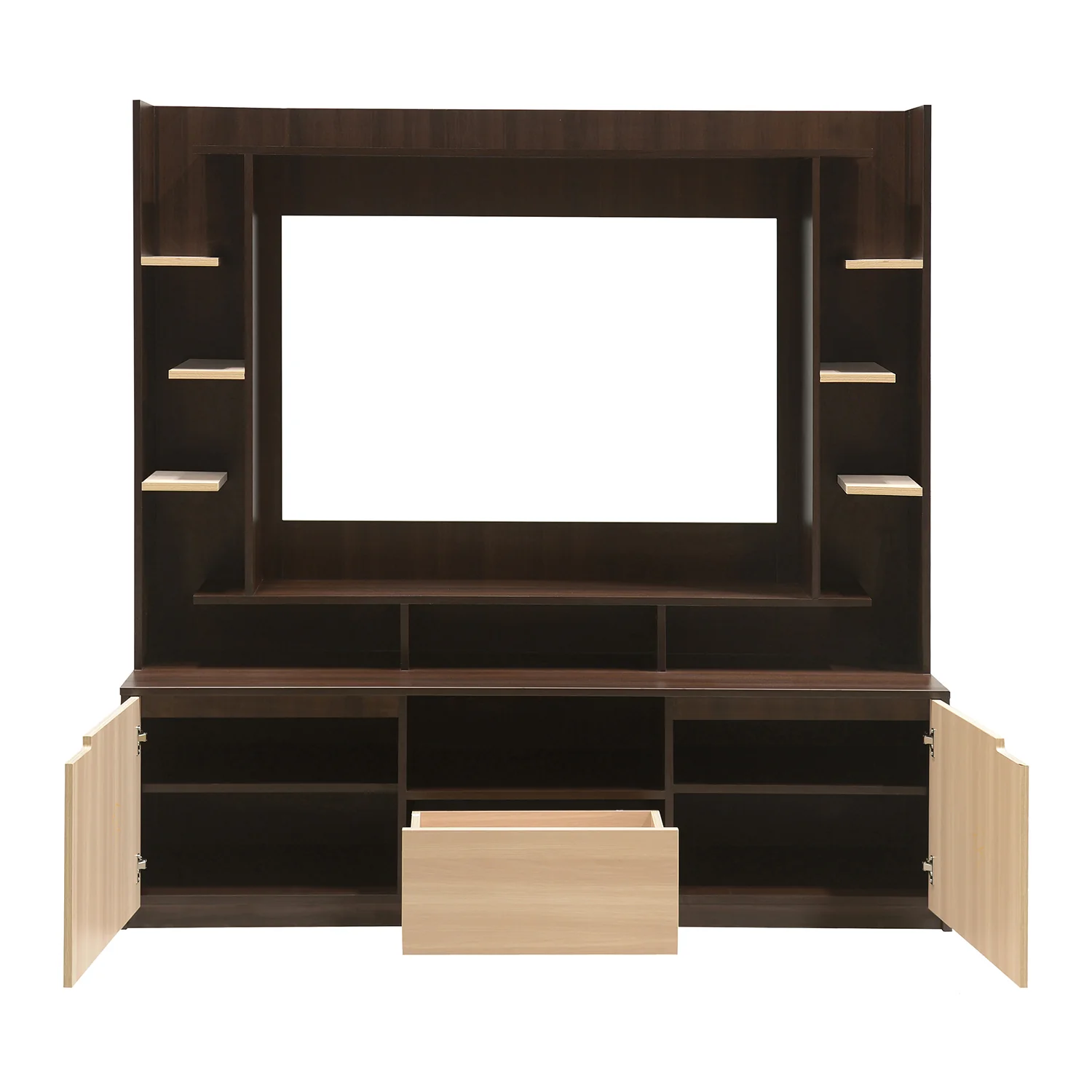 Nilkamal Cyndy Wall Unit (Wenge / Oak) - Image 3