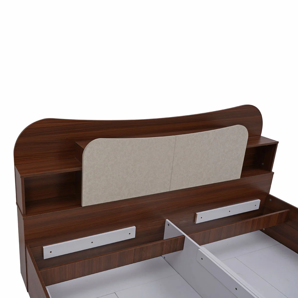 Nilkamal Daffodil King Bed with Box Storage (Walnut) - Image 13