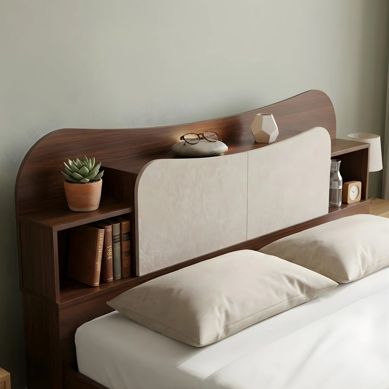 Nilkamal Daffodil King Bed with Box Storage (Walnut) - Image 2