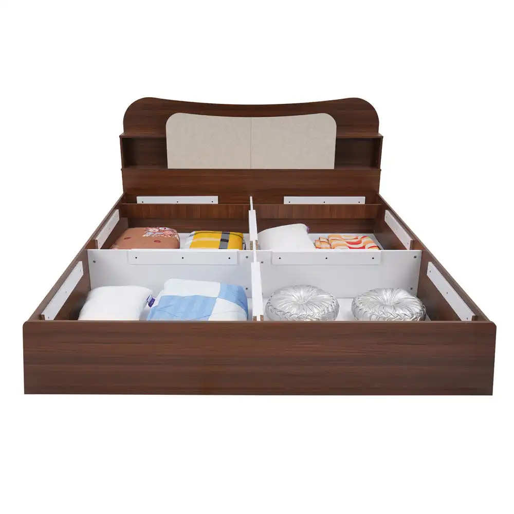 Nilkamal Daffodil King Bed with Box Storage (Walnut) - Image 9