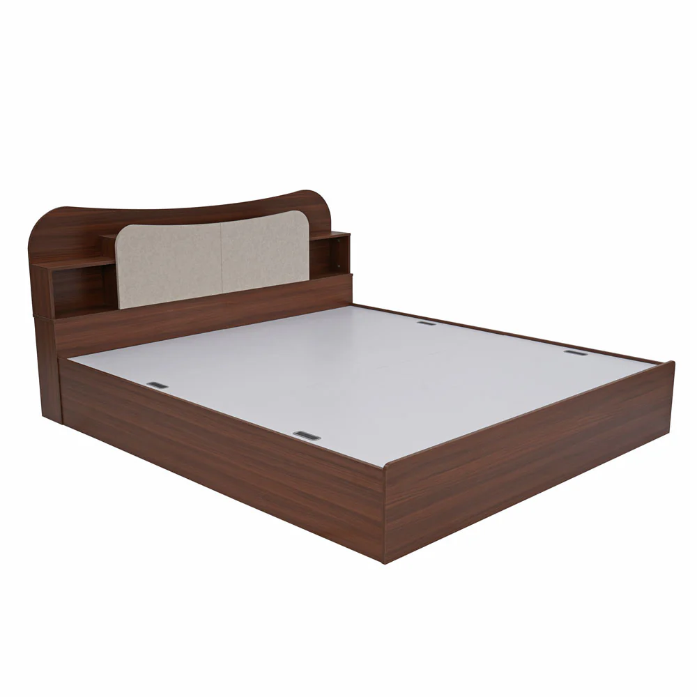 Nilkamal Daffodil Queen Bed with Box Storage (Walnut) - Image 6