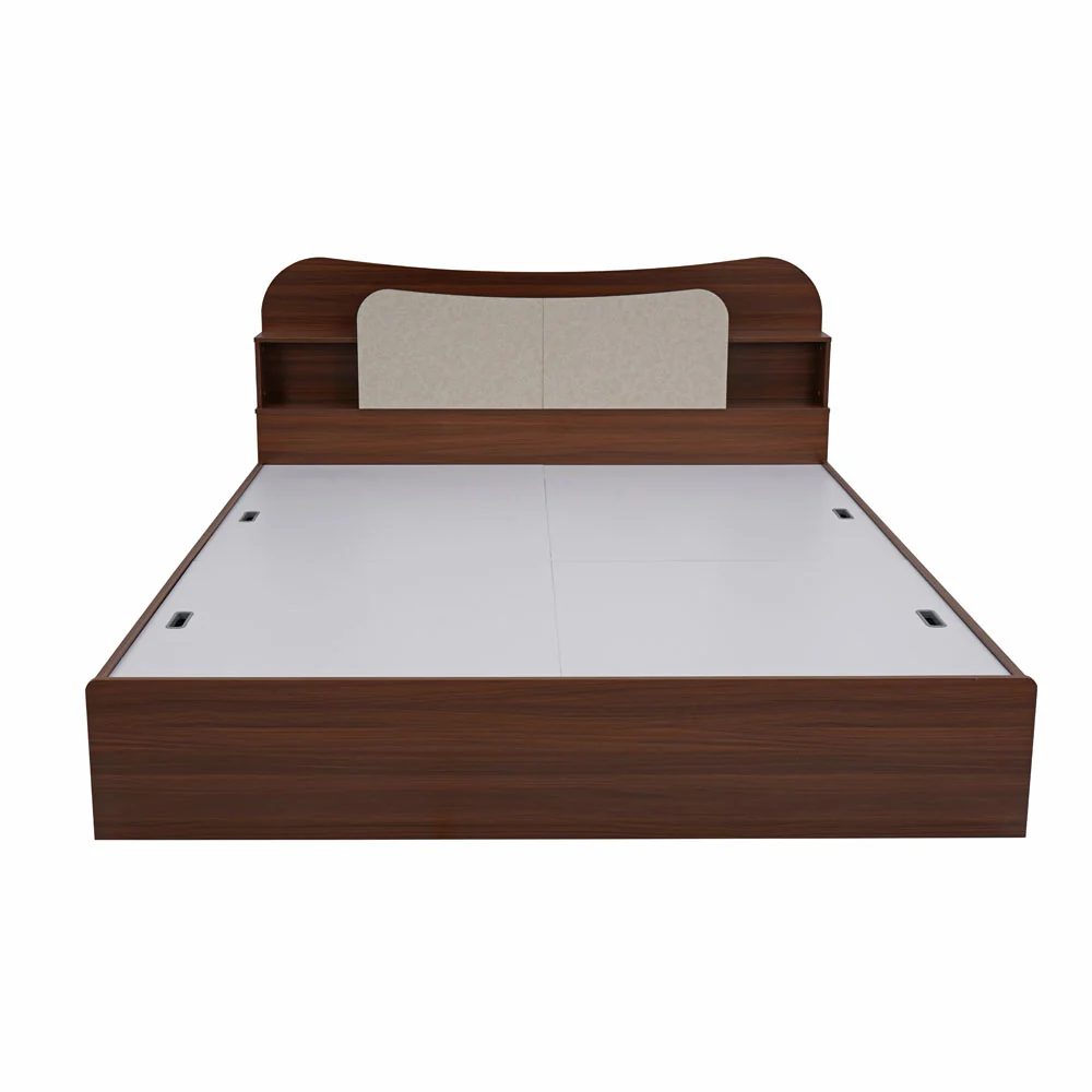 Nilkamal Daffodil Queen Bed with Box Storage (Walnut) - Image 7