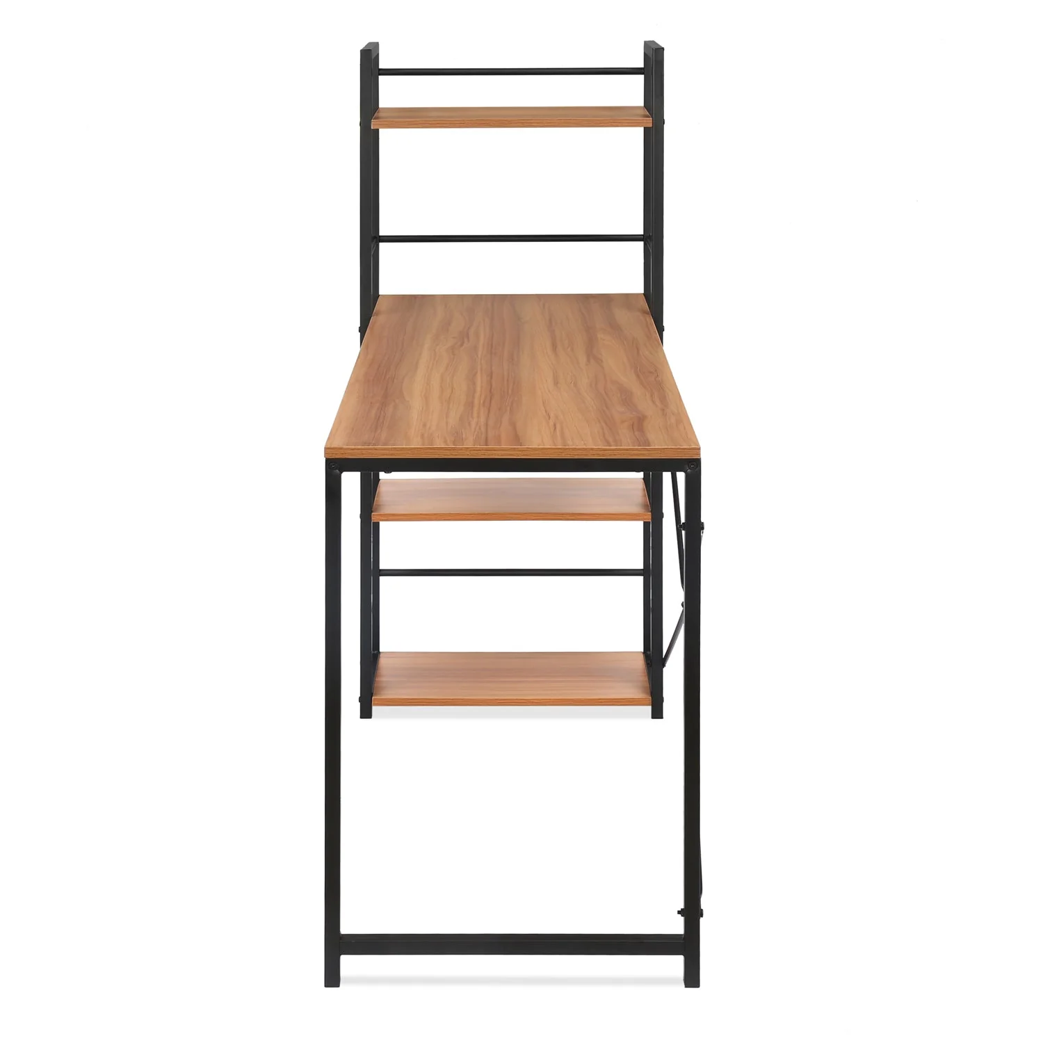 Nilkamal Dalton Desk with Bookshelf (Teak) - Image 4