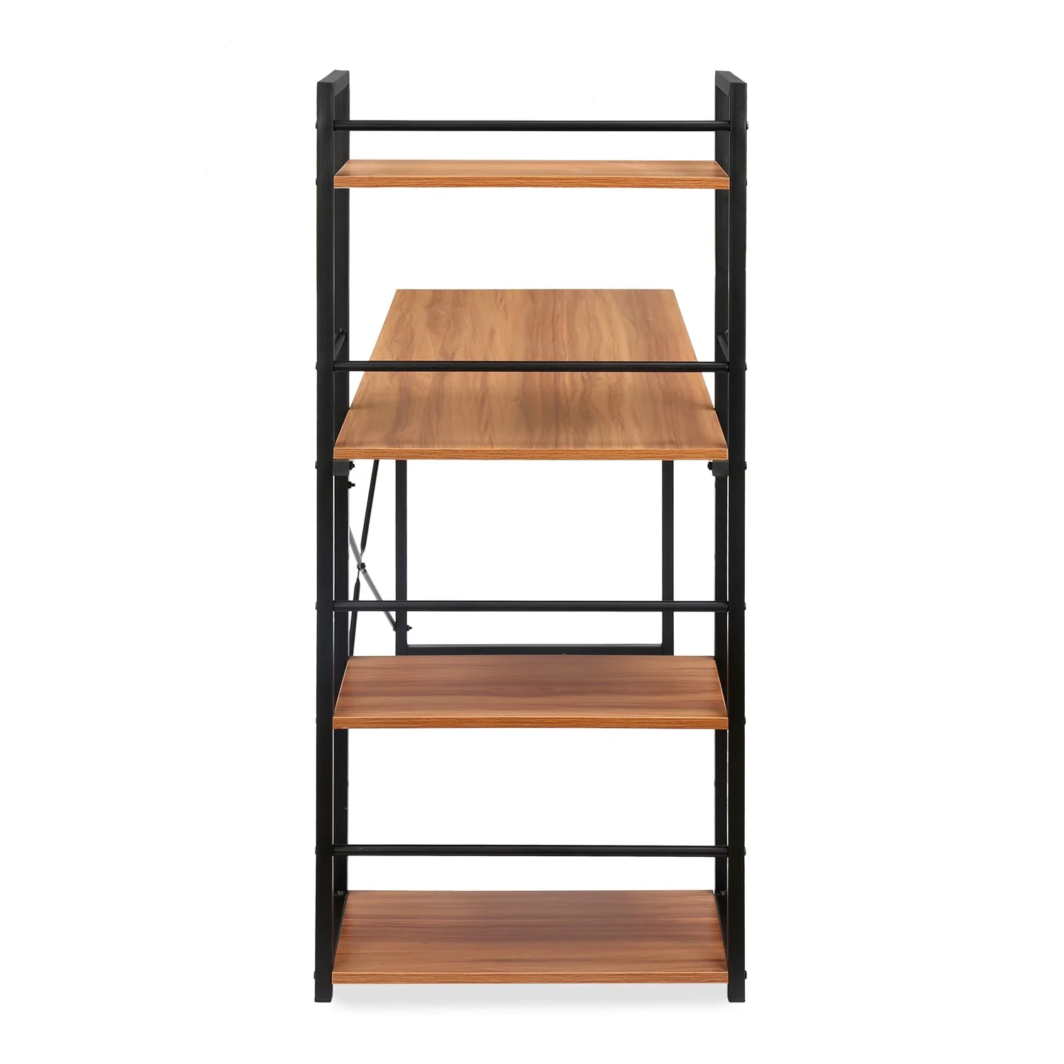 Nilkamal Dalton Desk with Bookshelf (Teak) - Image 5