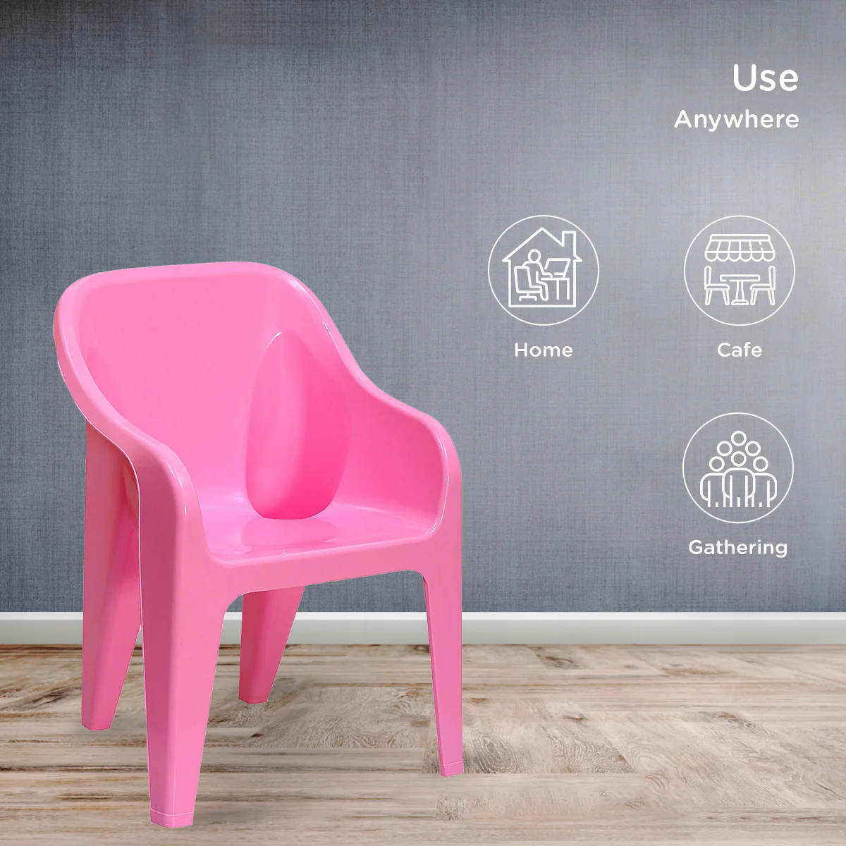 Nilkamal Eeezy Go Plastic Baby Arm Chair (Fairy Pink) - Image 3