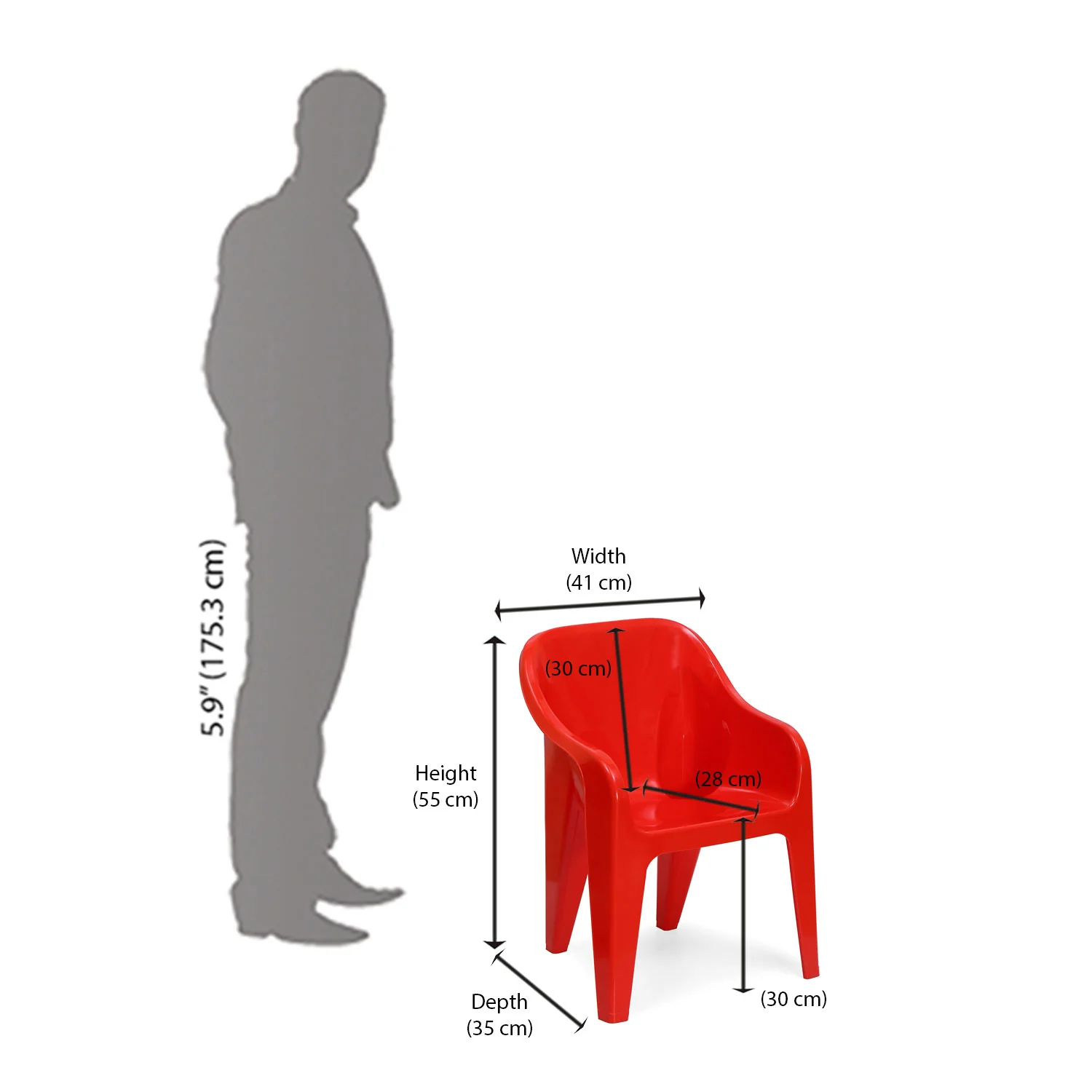 Nilkamal Eeezy Go Plastic Baby Arm Chair (Gem Red) - Image 13