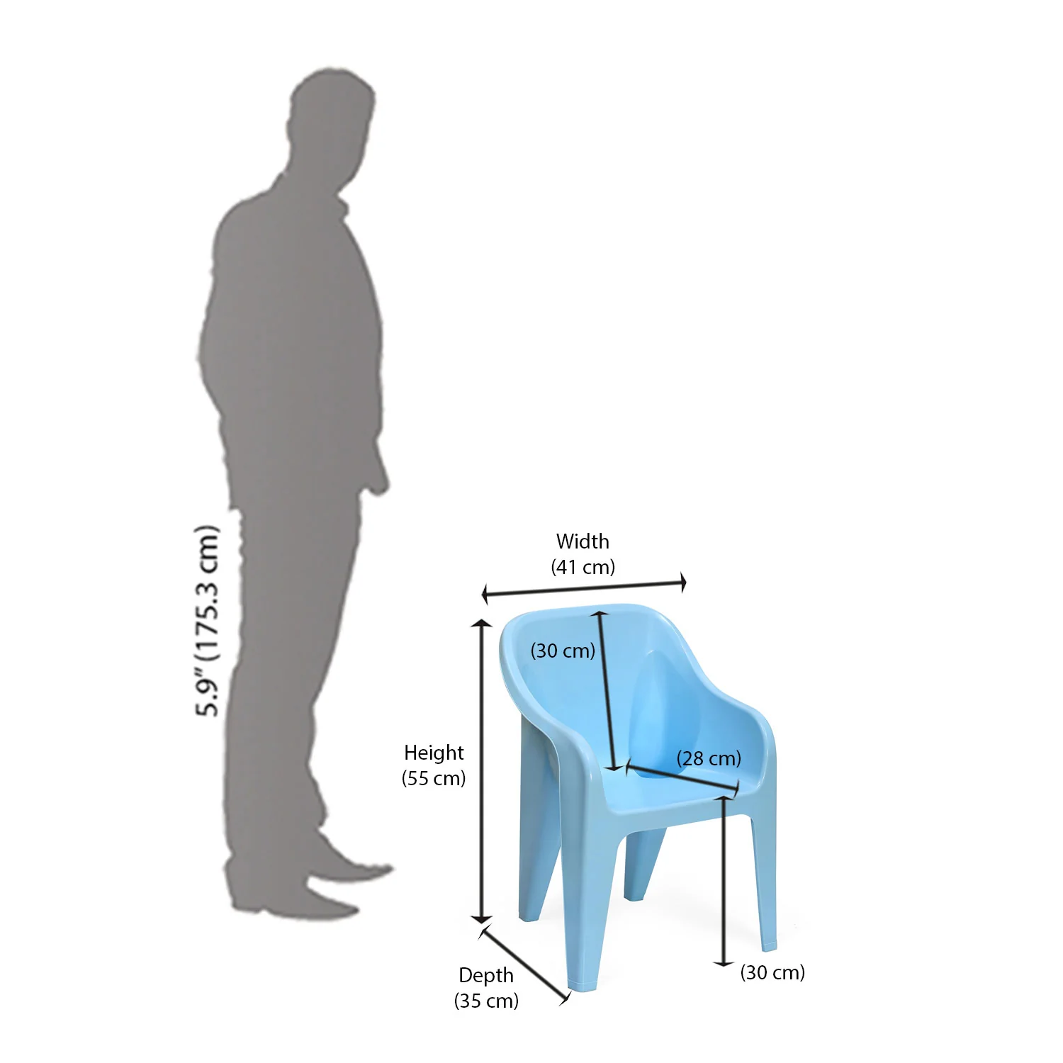 Nilkamal Eeezy Go Plastic Baby Arm Chair (Powder Blue) - Image 13