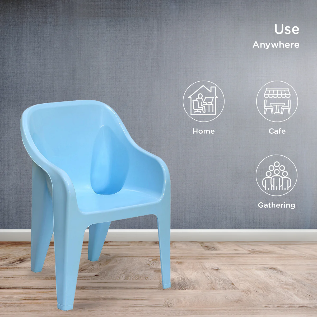 Nilkamal Eeezy Go Plastic Baby Arm Chair (Powder Blue) - Image 3