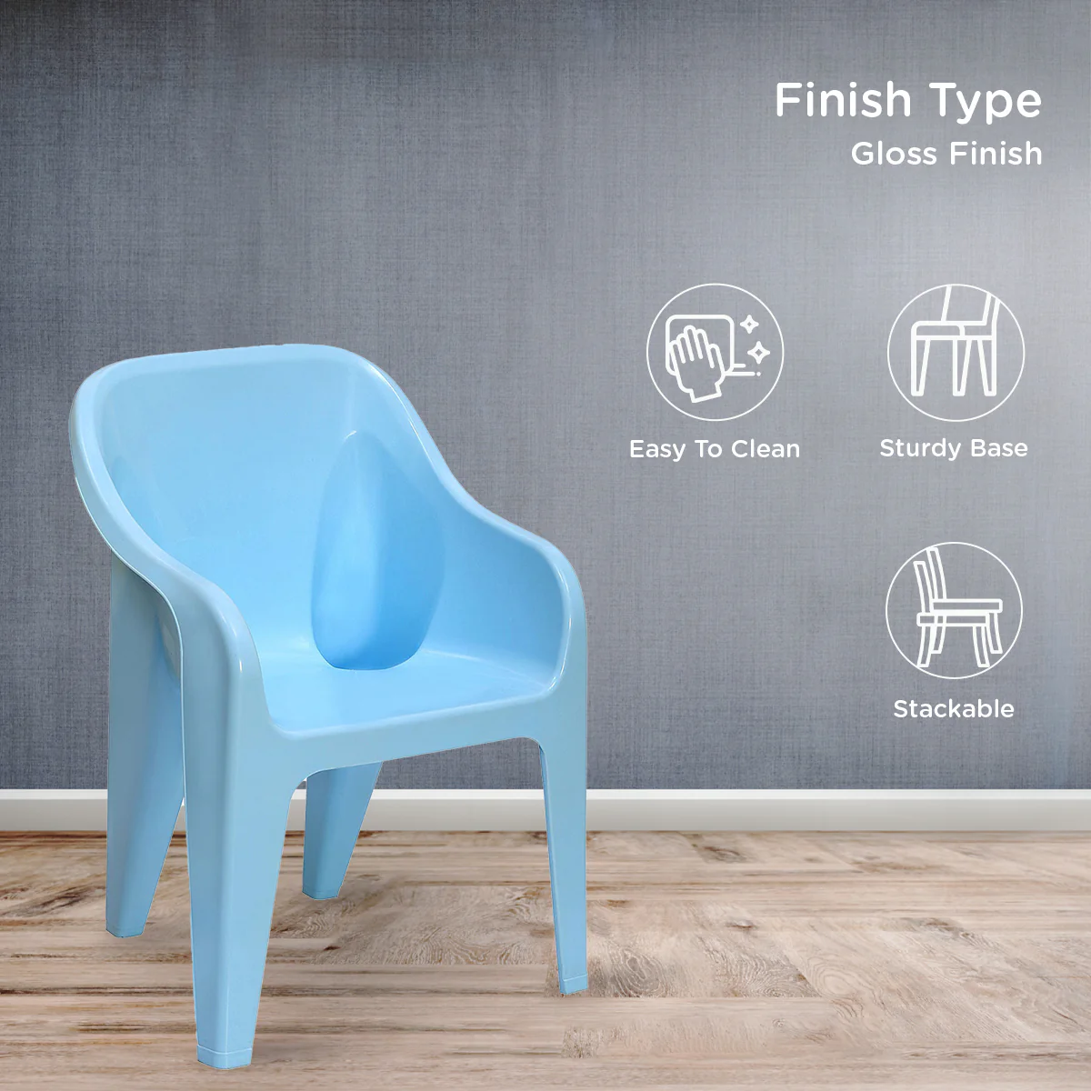Nilkamal Eeezy Go Plastic Baby Arm Chair (Powder Blue) - Image 4