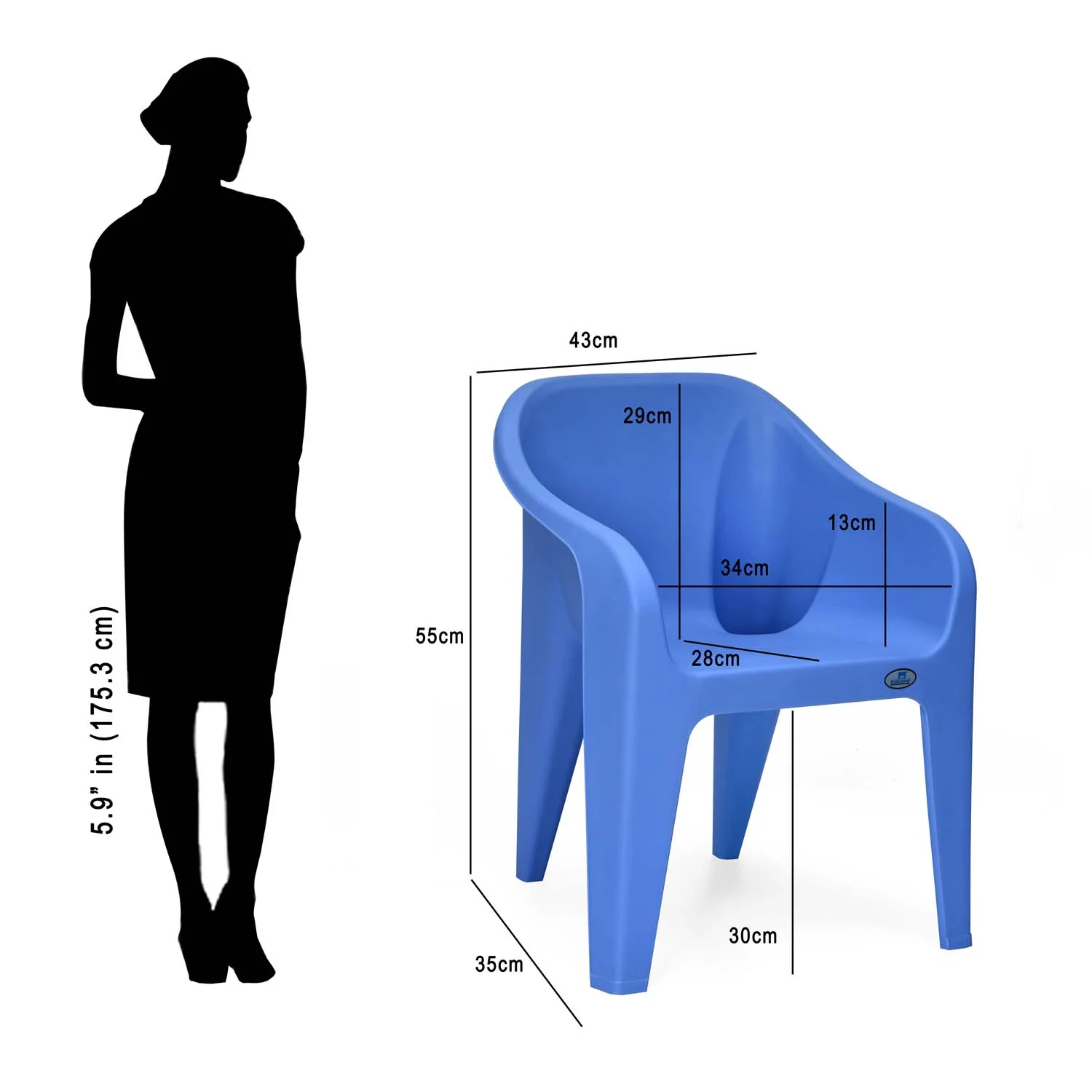 Nilkamal Eeezy Go Plastic Arm Chair - Image 32