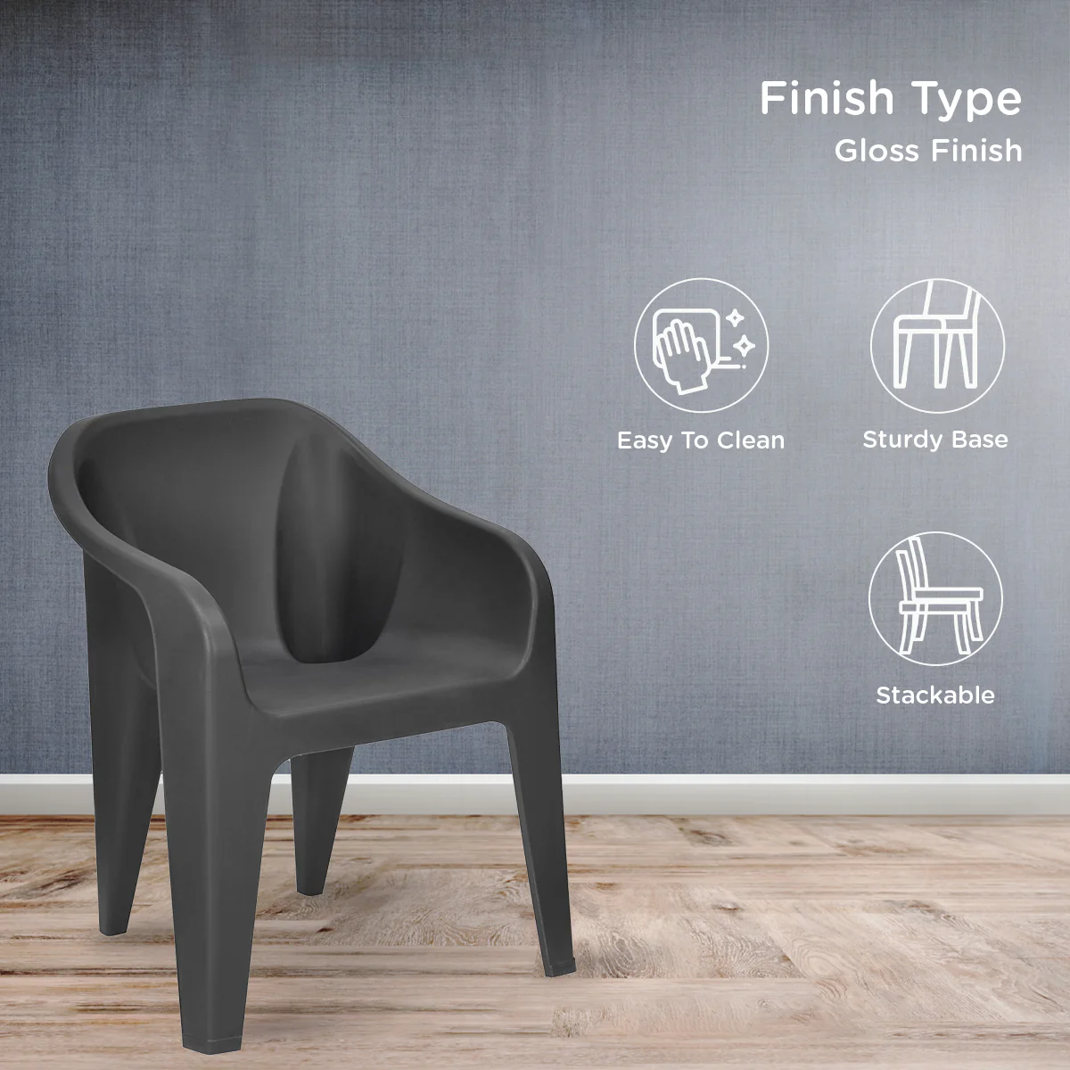Nilkamal Eeezy Go Plastic Arm Chair - Image 6