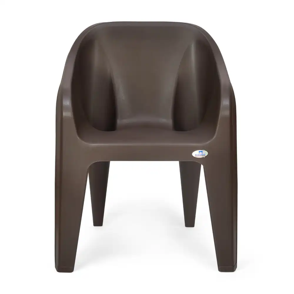 Nilkamal Eeezy Go Plastic Armchair (Season Rust Brown) - Image 3