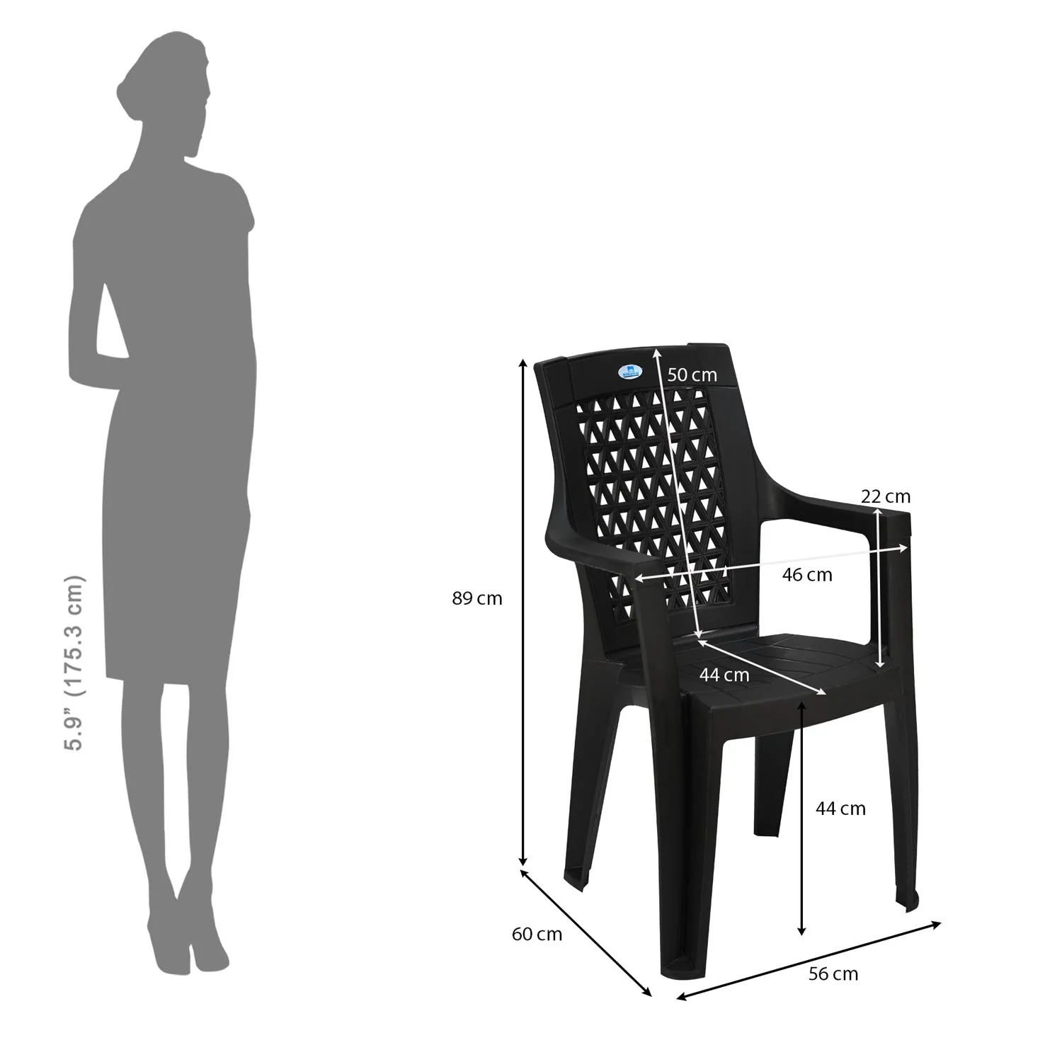 Nilkamal Elevate Plastic Arm Chair - Image 19
