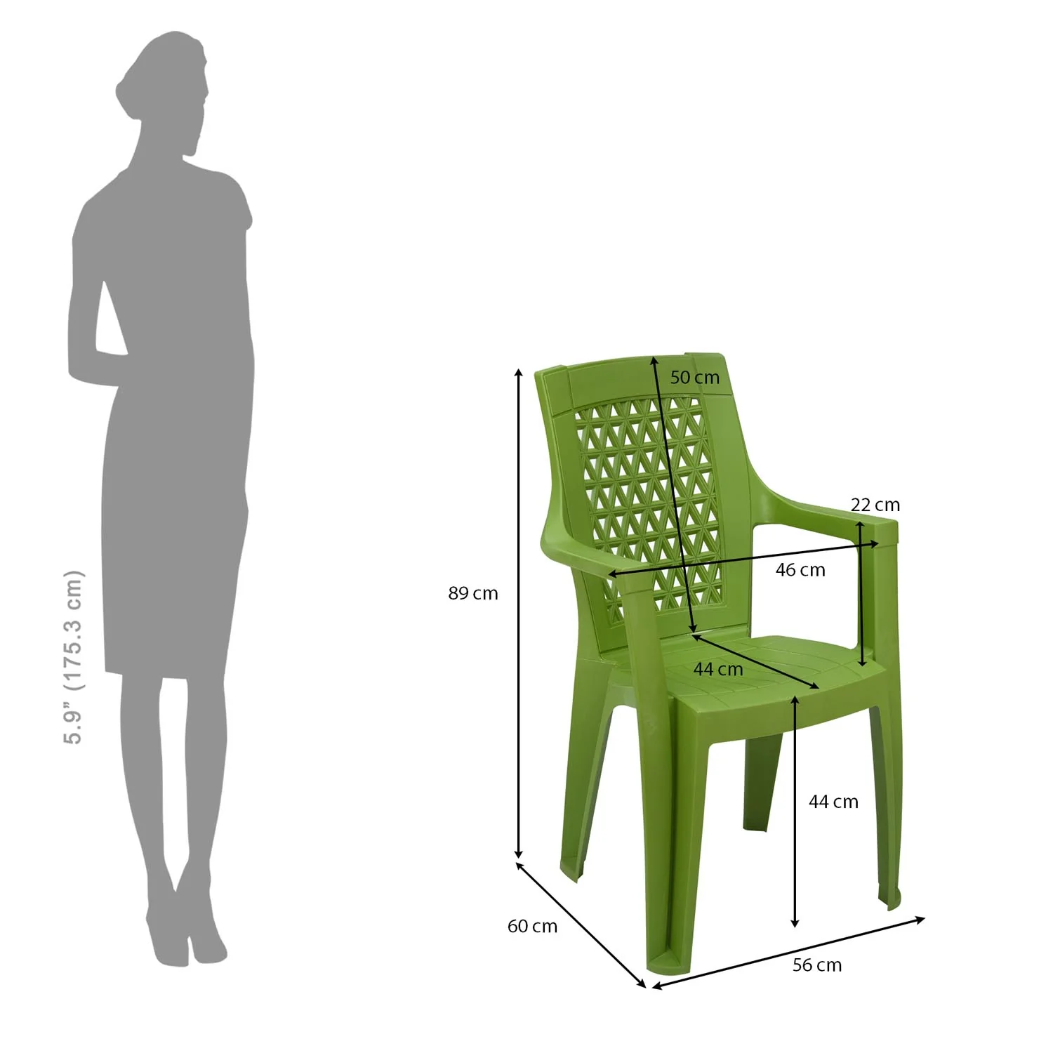 Nilkamal Elevate Plastic Arm Chair - Image 8