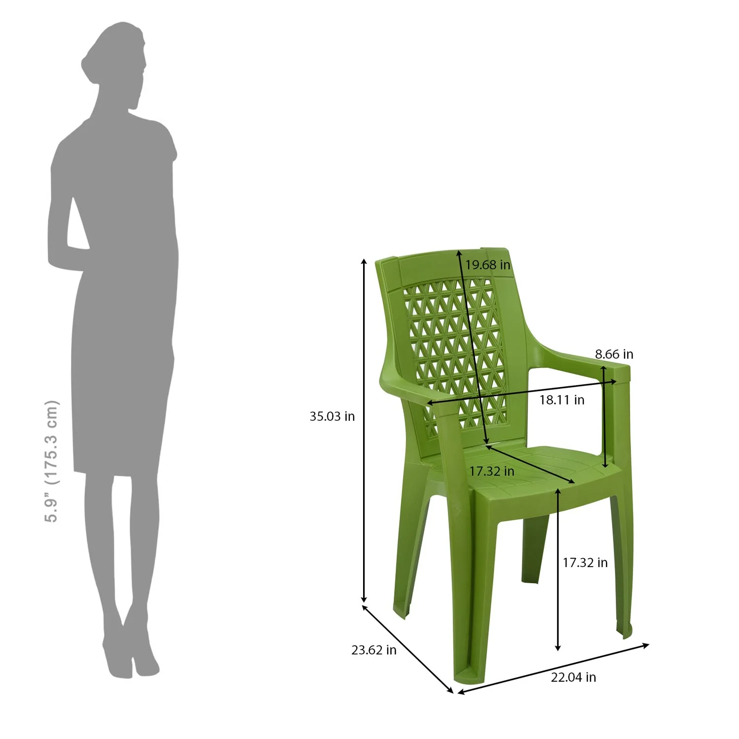 Nilkamal Elevate Plastic Arm Chair - Image 9