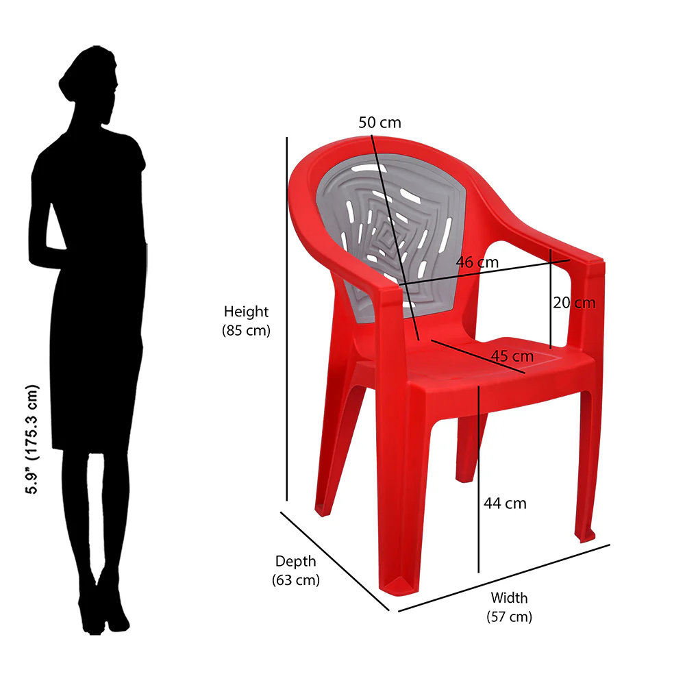 Nilkamal Empire Plastic Arm Chair - Image 18
