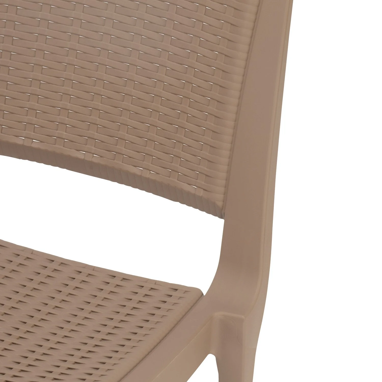 Nilkamal Enamora Premium Plastic Armless Chair (Rattan Dark Beige) - Image 11