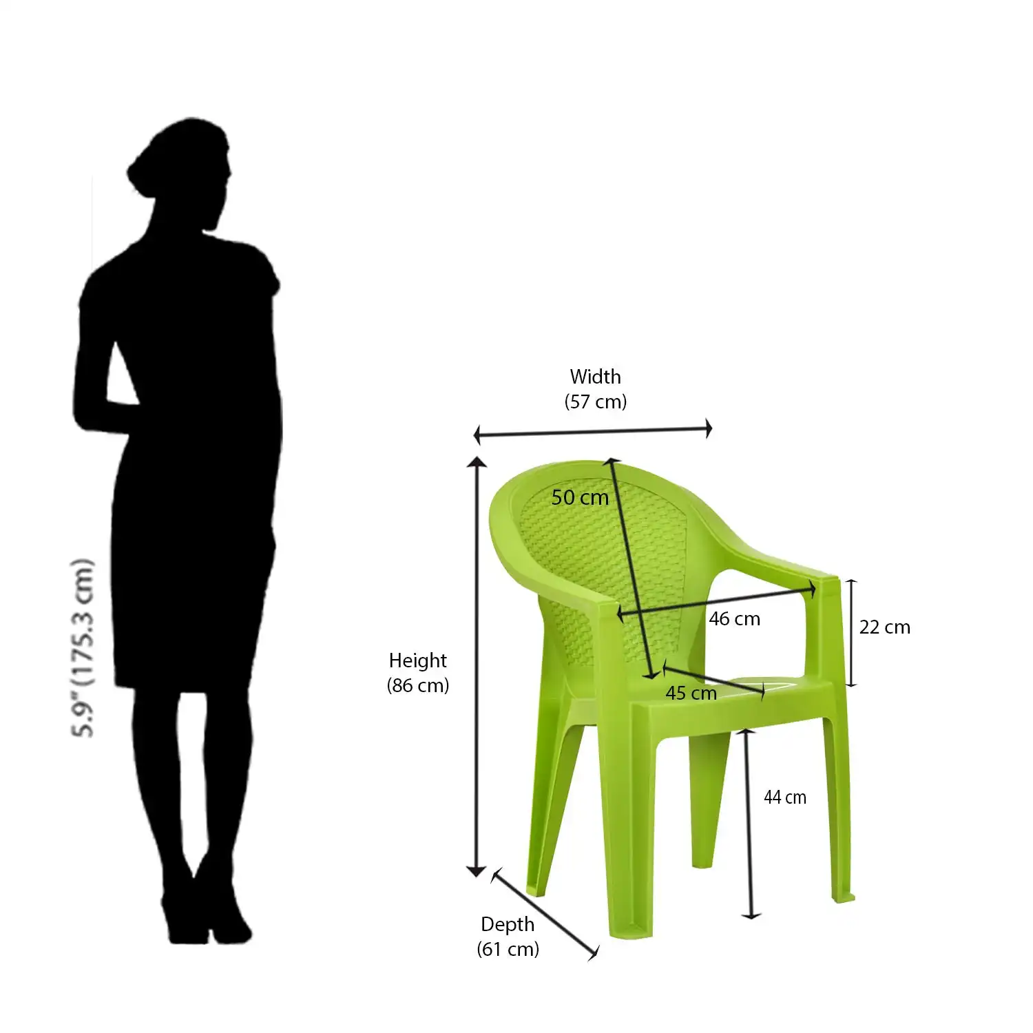Nilkamal Exotica Plastic Arm Chair - Image 29