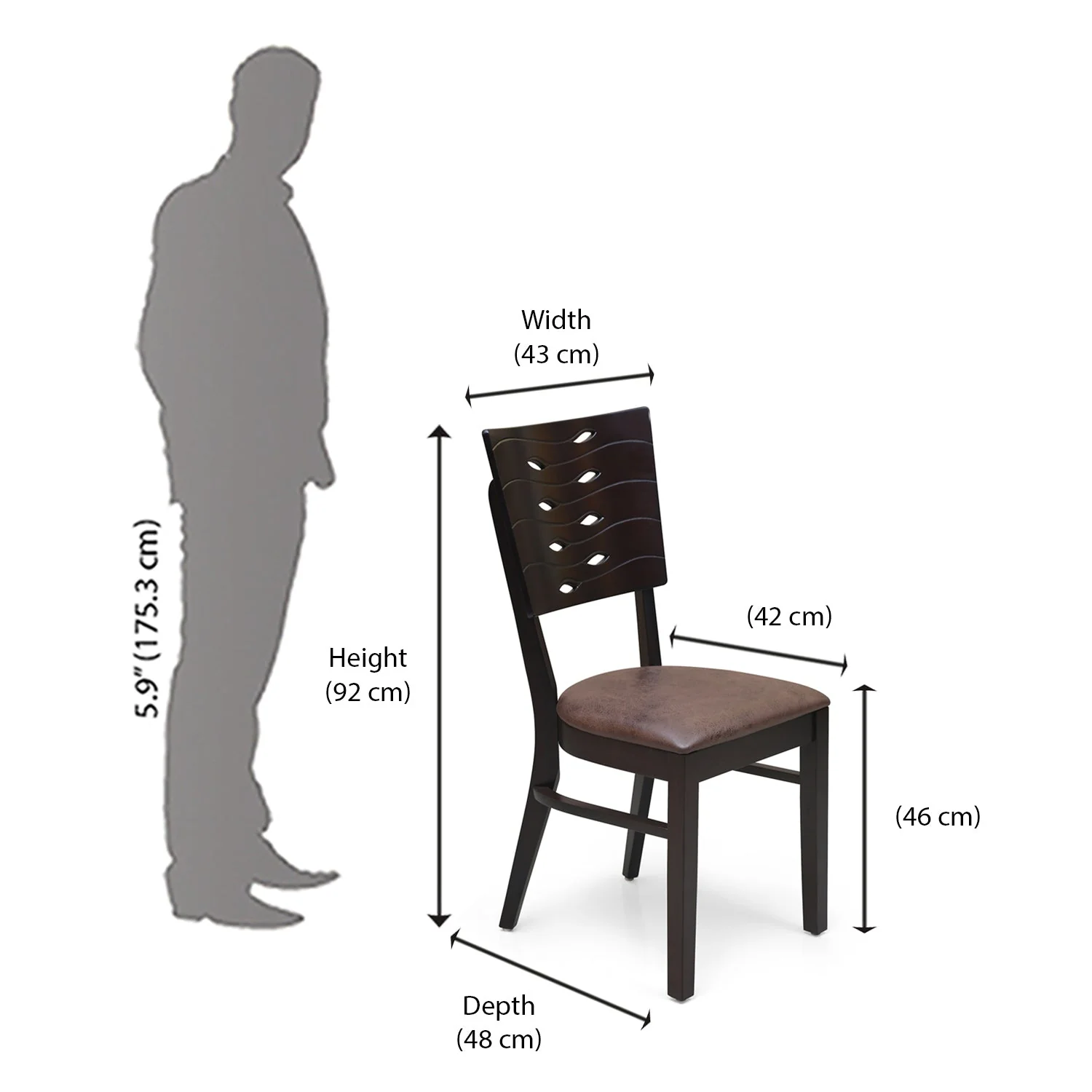 Nilkamal Fern Dining Chair (Erin Brown) - Image 9