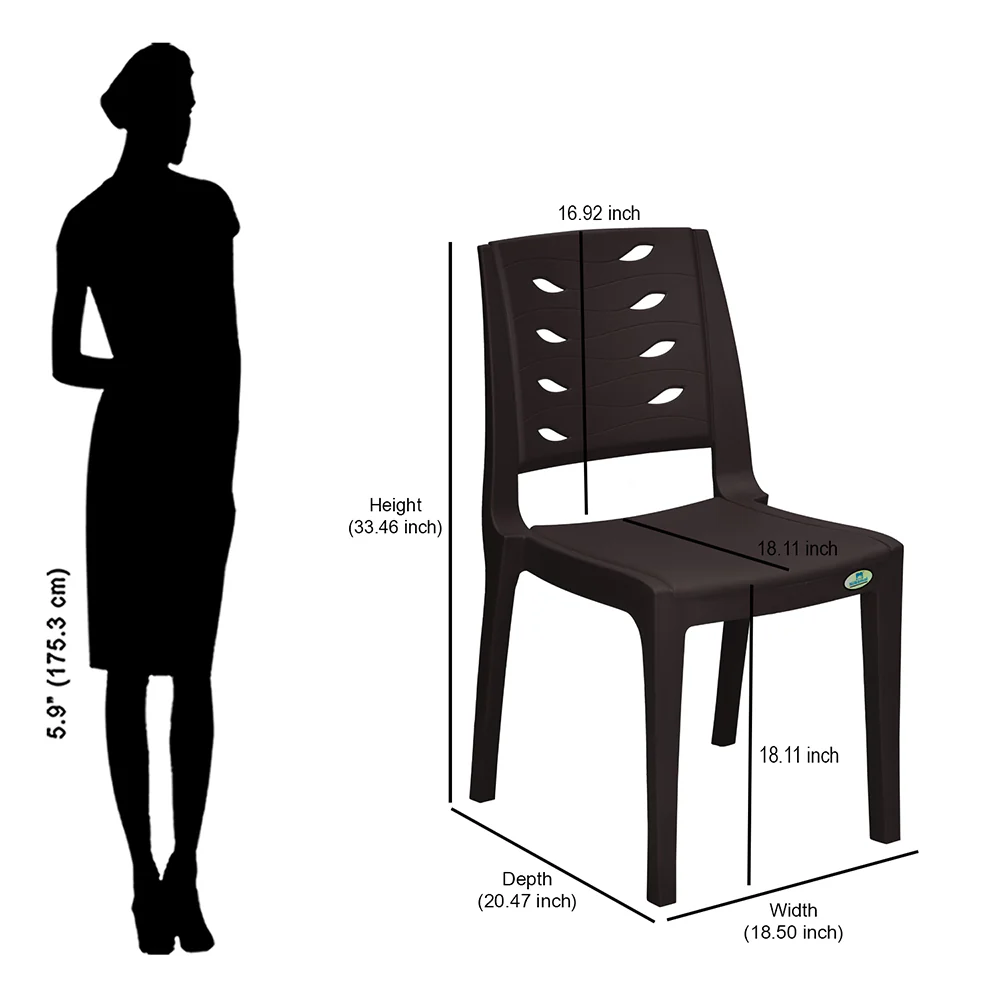 Nilkamal Fern Plastic Armless Chair - Image 20