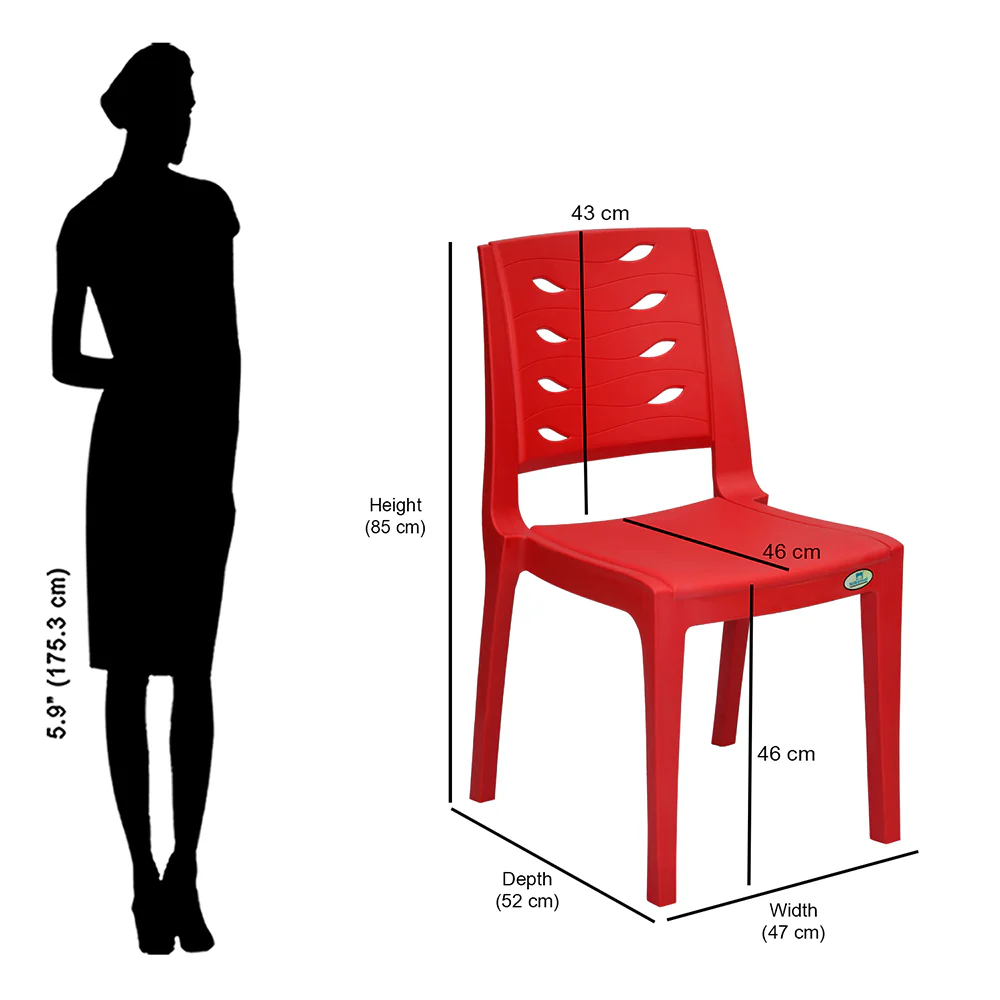 Nilkamal Fern Plastic Armless Chair - Image 29