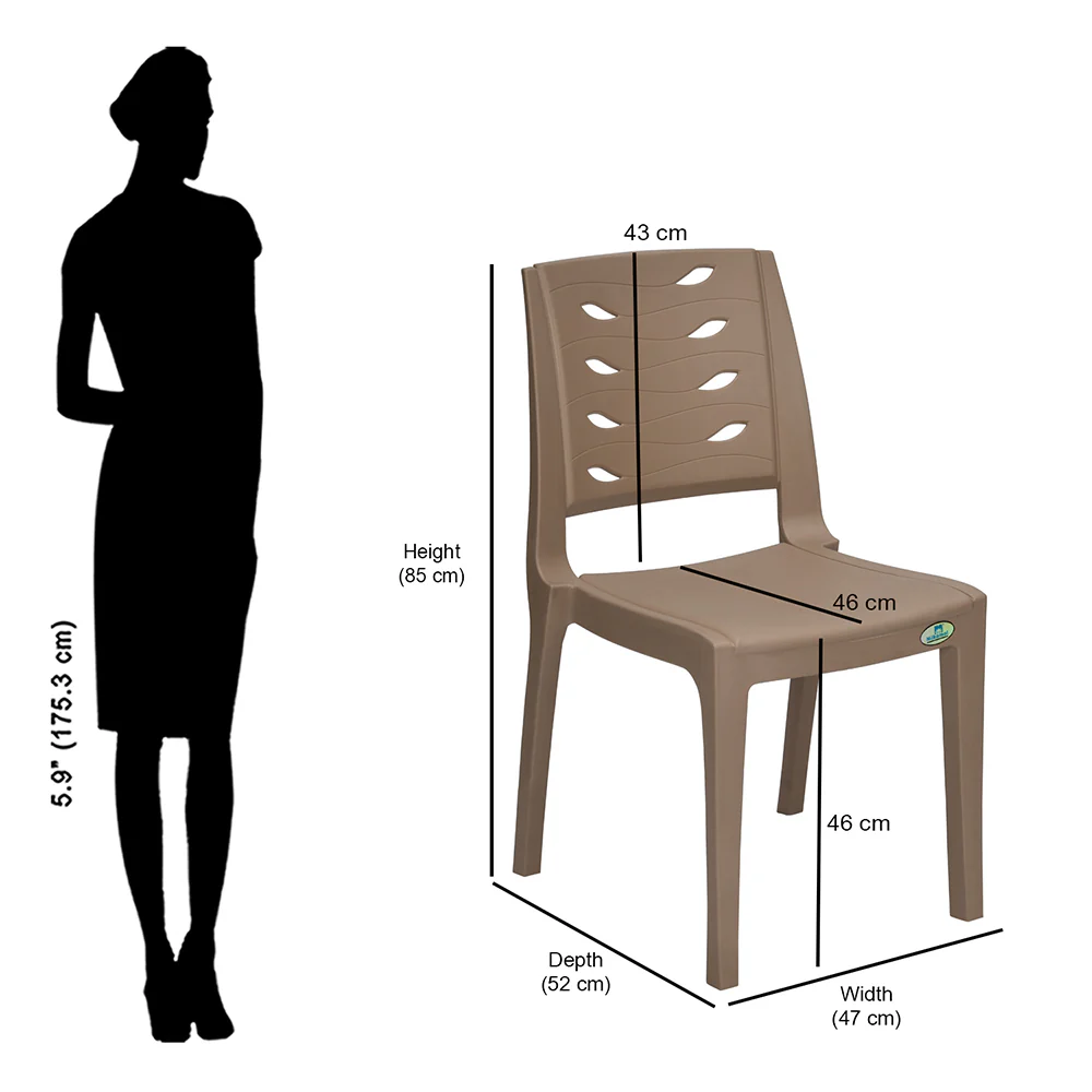 Nilkamal Fern Plastic Armless Chair - Image 39