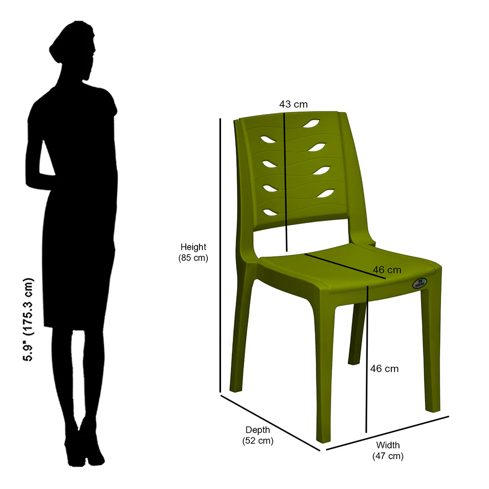 Nilkamal Fern Plastic Armless Chair - Image 45