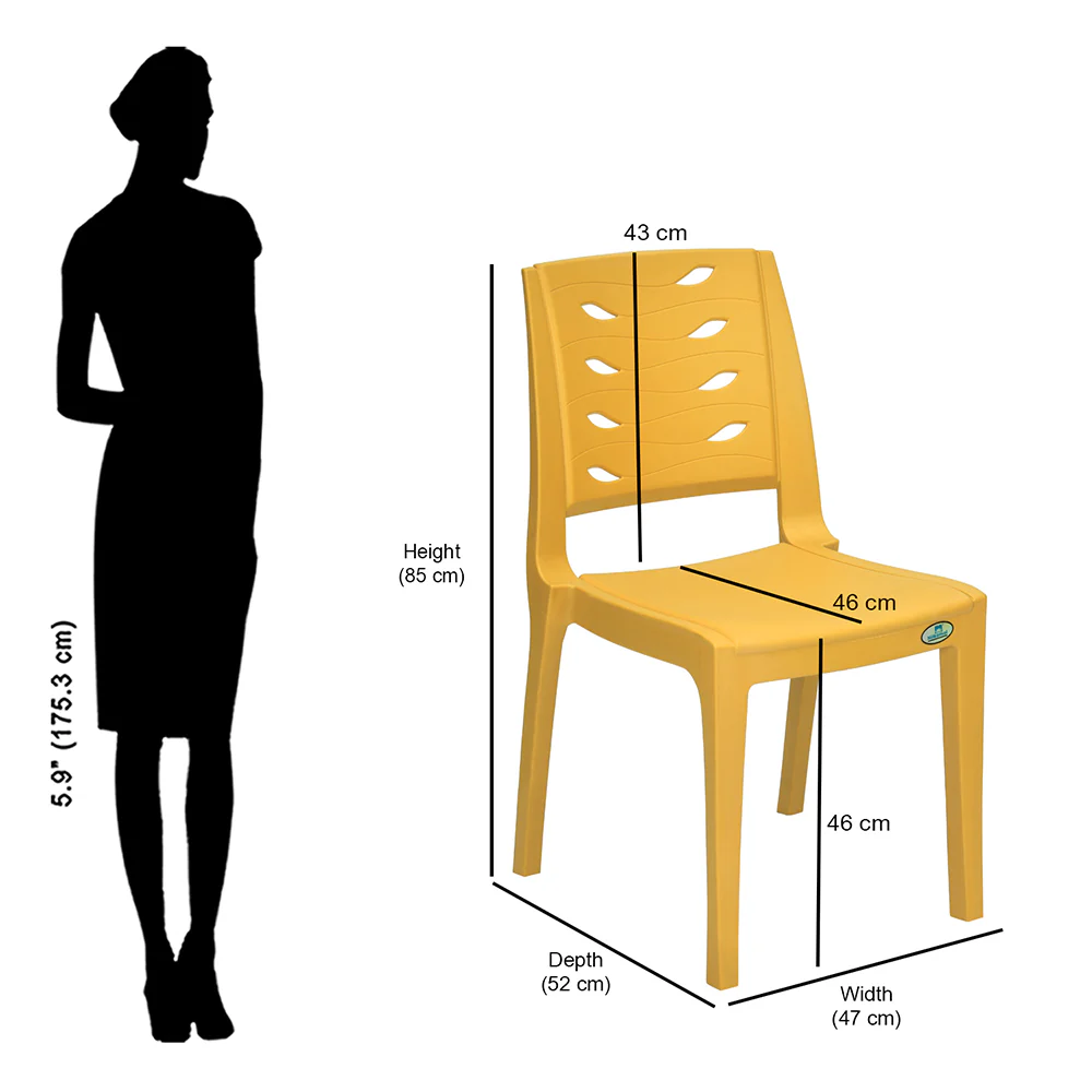 Nilkamal Fern Plastic Armless Chair - Image 9