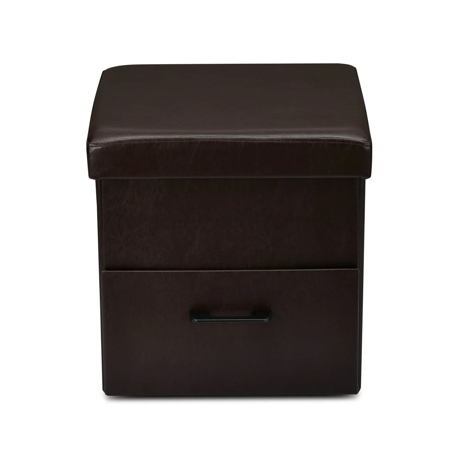 Nilkamal Flexi Small Foldable Ottoman with 1 Drawer (Brown) - Image 3