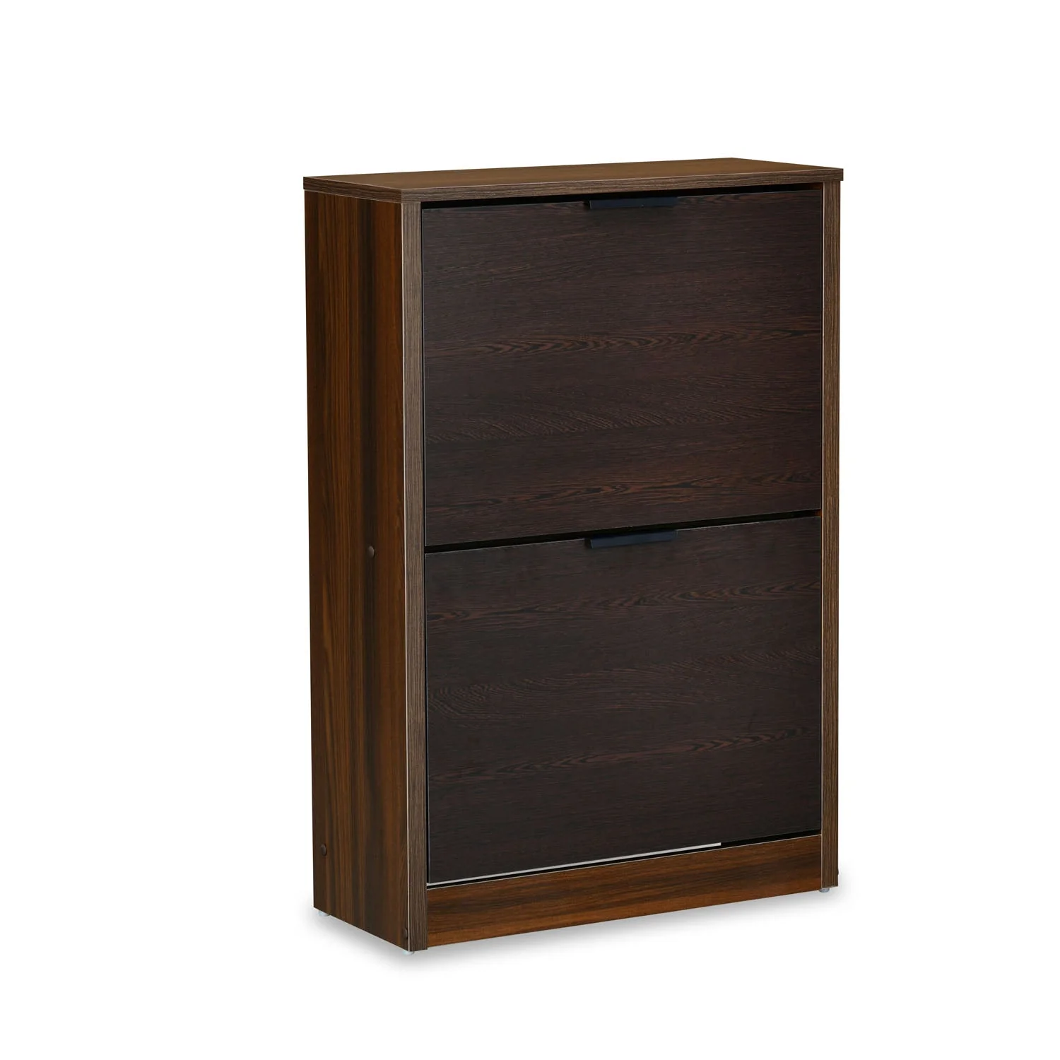 Nilkamal Florine Engineered Wood 2 Tier Shoe Cabinet (Walnut & Wenge) - Image 6