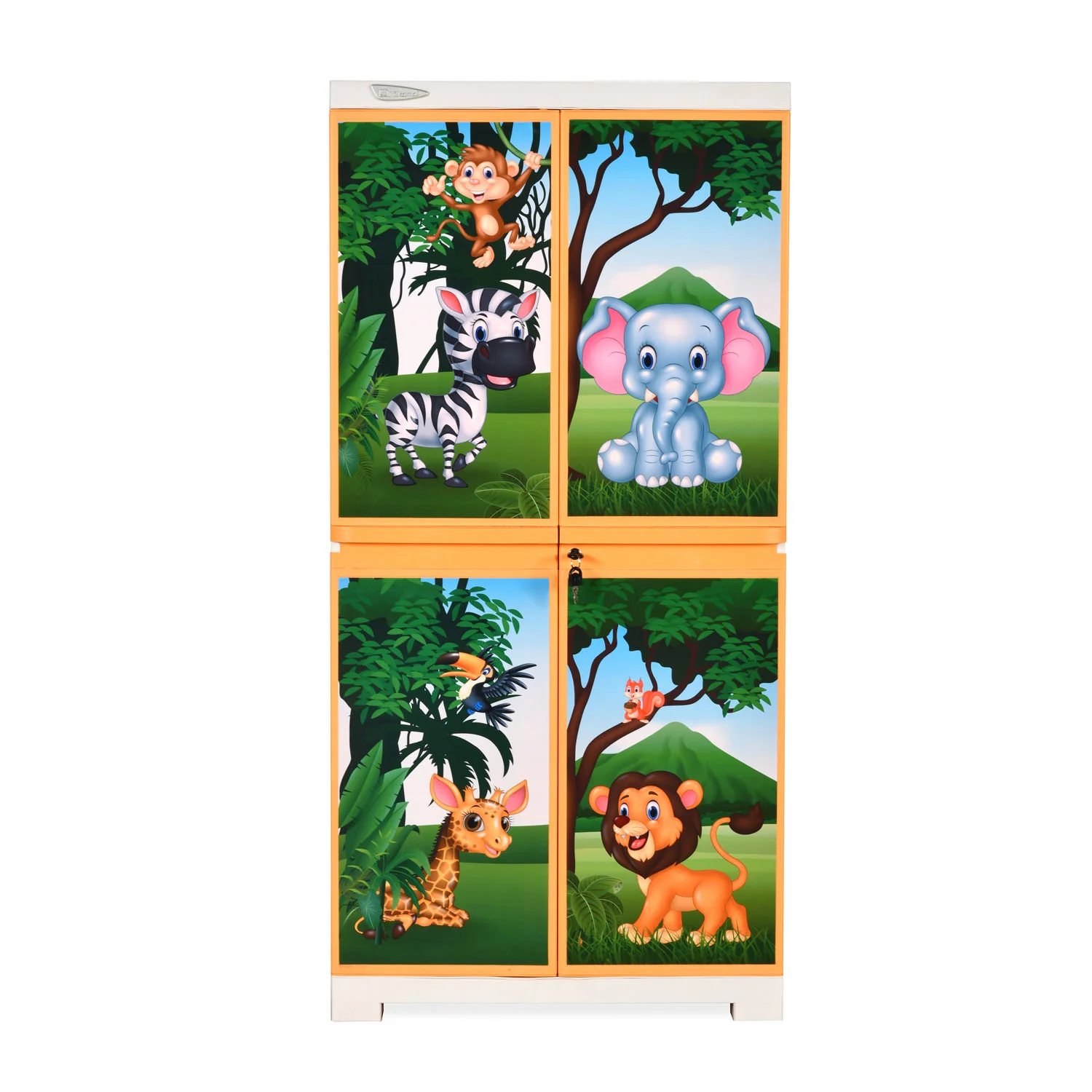 Nilkamal FMM Jungle Theme Mini Cabinet (Beach & Pastel Orange) - Image 3