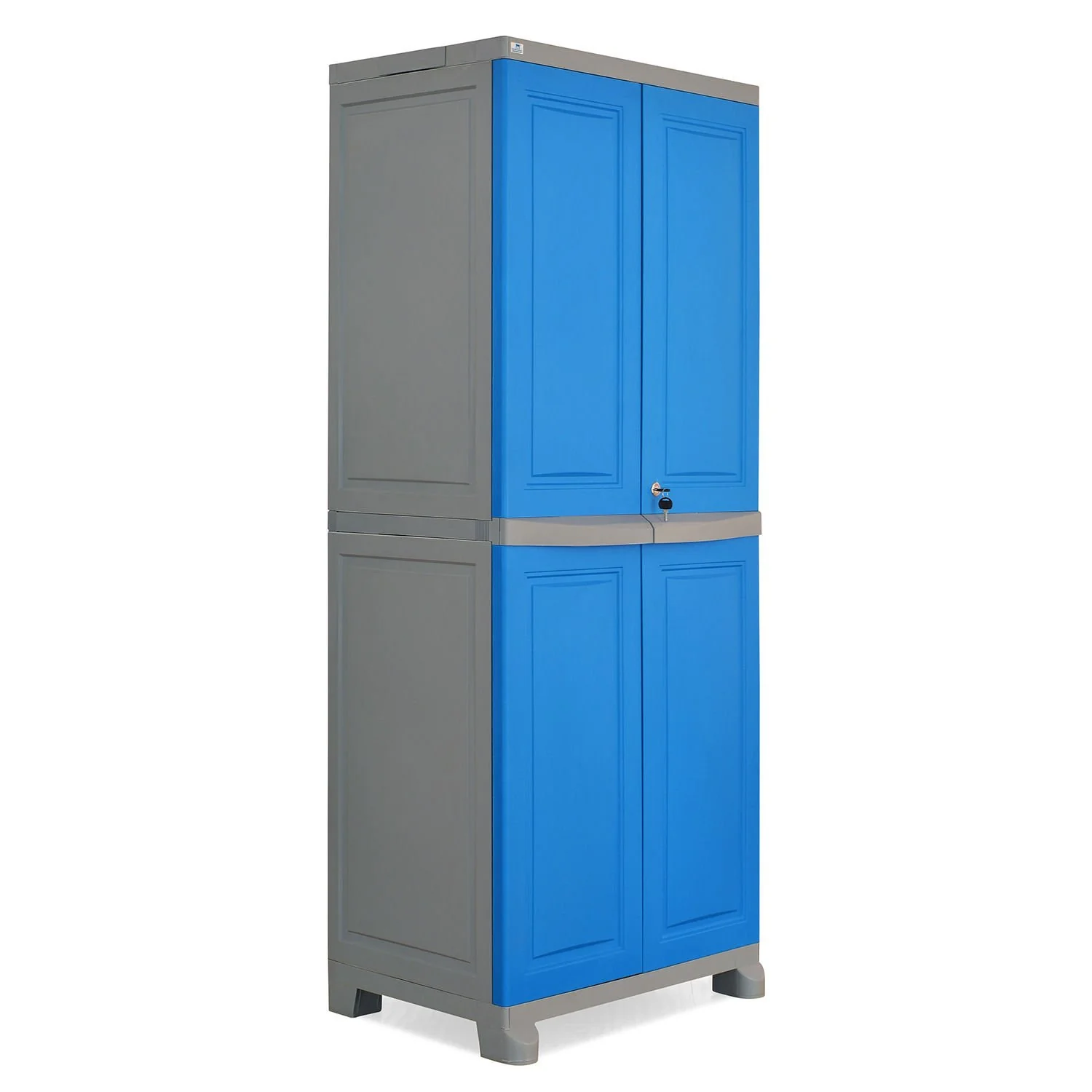 Nilkamal Freedom Big 1 (FB1) Plastic Storage Cabinet (Deep Blue and Grey) - Image 3