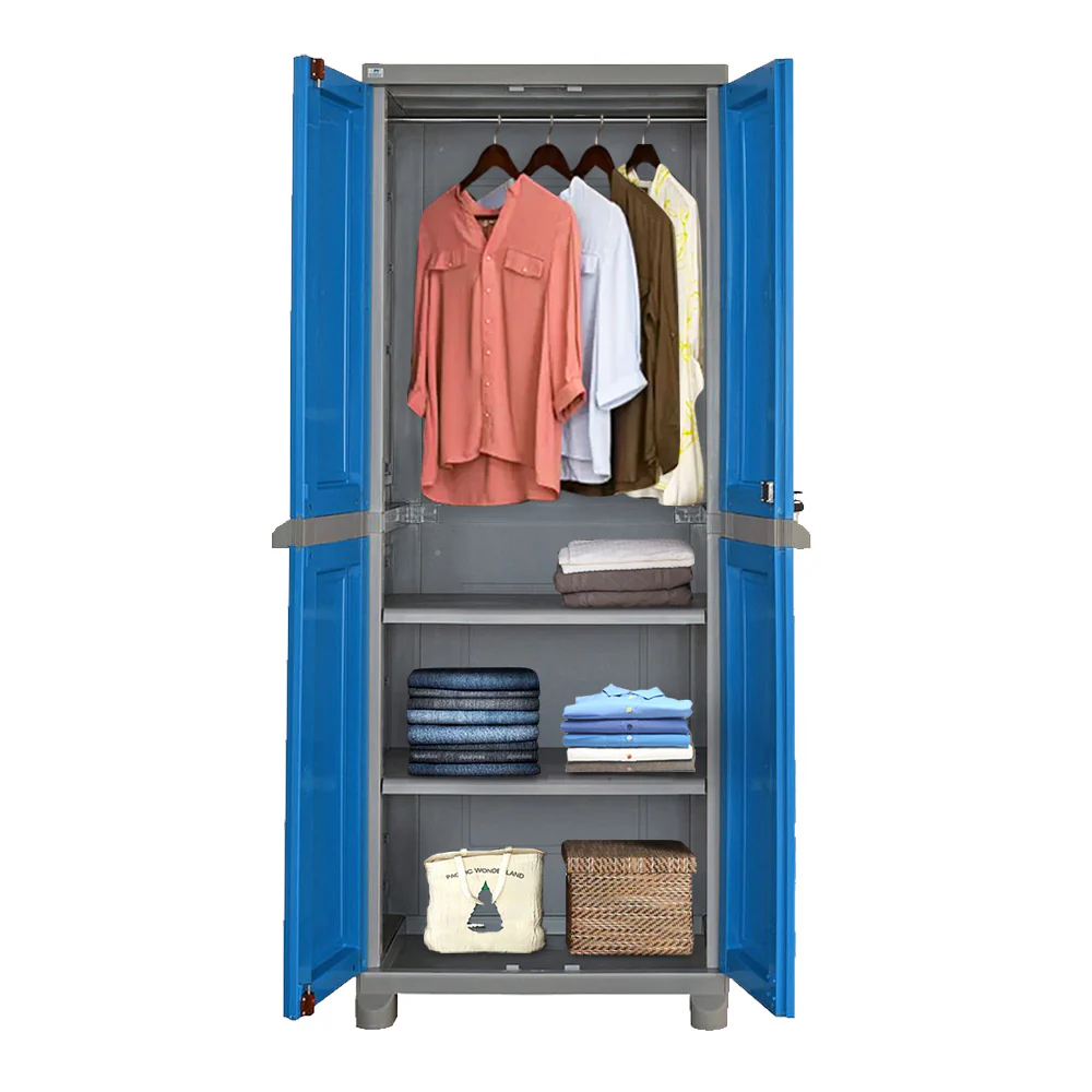Nilkamal Freedom Big 1 (FB1) Plastic Storage Cabinet (Deep Blue and Grey) - Image 4