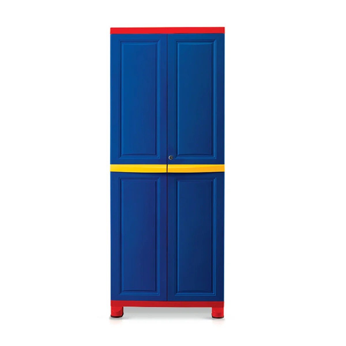 Nilkamal Freedom Big 1 (FB1) Plastic Storage Cabinet (Pepsi Blue, Bright Red and Yellow) - Image 4