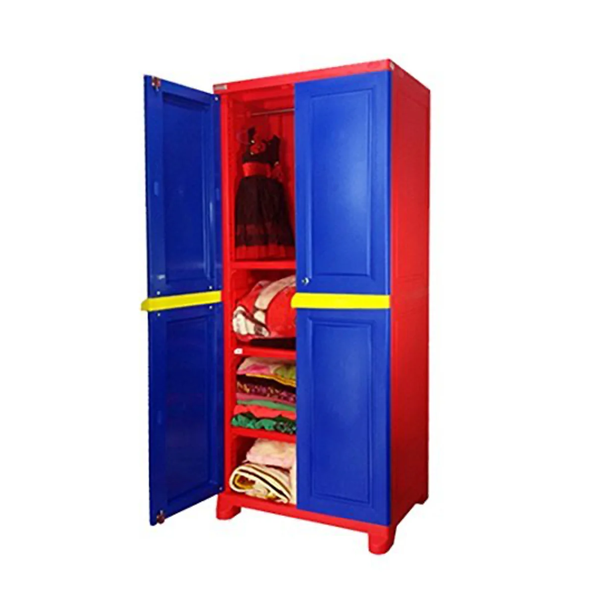 Nilkamal Freedom Big 1 (FB1) Plastic Storage Cabinet (Pepsi Blue, Bright Red and Yellow) - Image 5