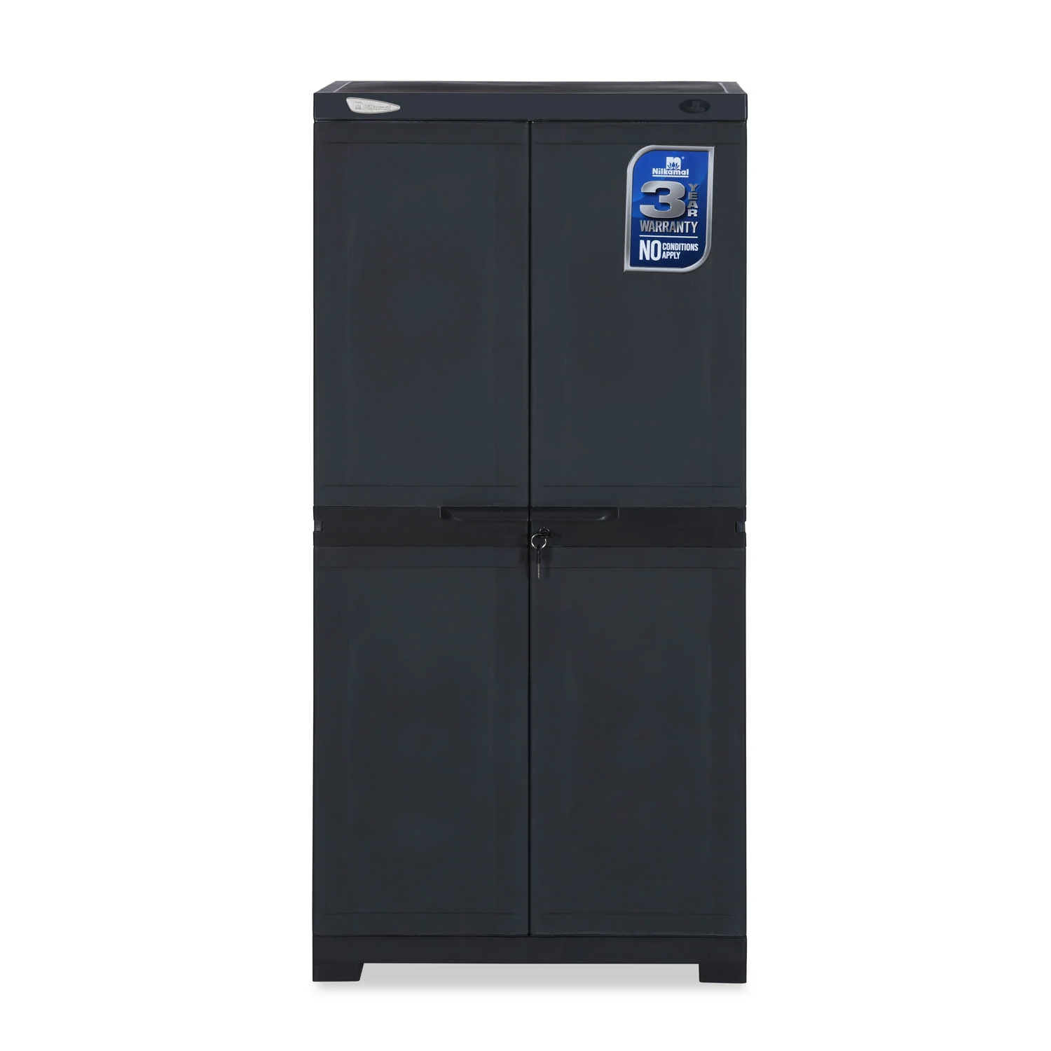Nilkamal Freedom FMM Plastic Storage Cabinet (Charcoal Grey) - Image 2