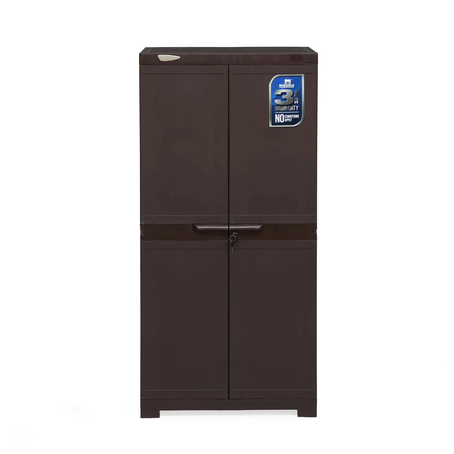 Nilkamal Freedom FMM Plastic Storage Cabinet (Weather Brown) - Image 2