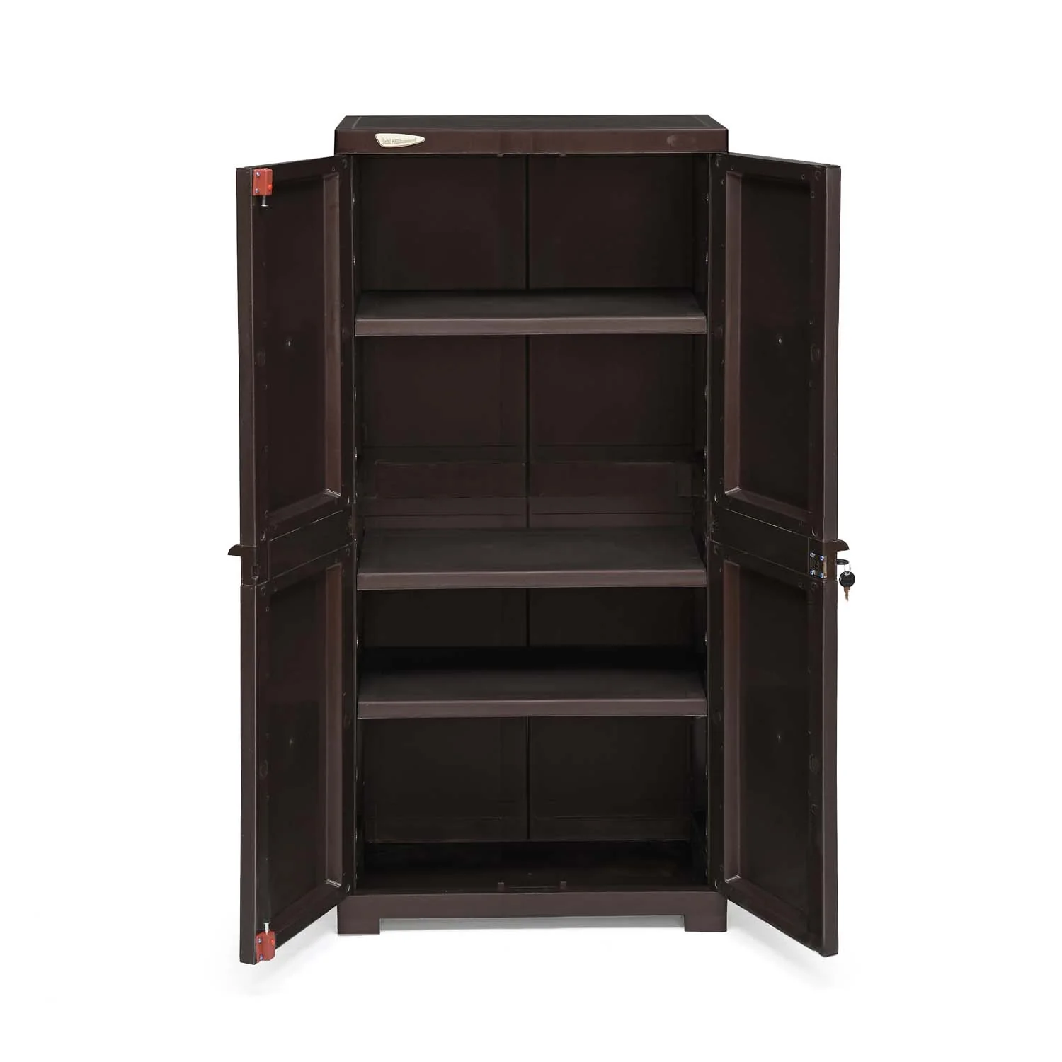Nilkamal Freedom FMM Plastic Storage Cabinet (Weather Brown) - Image 4