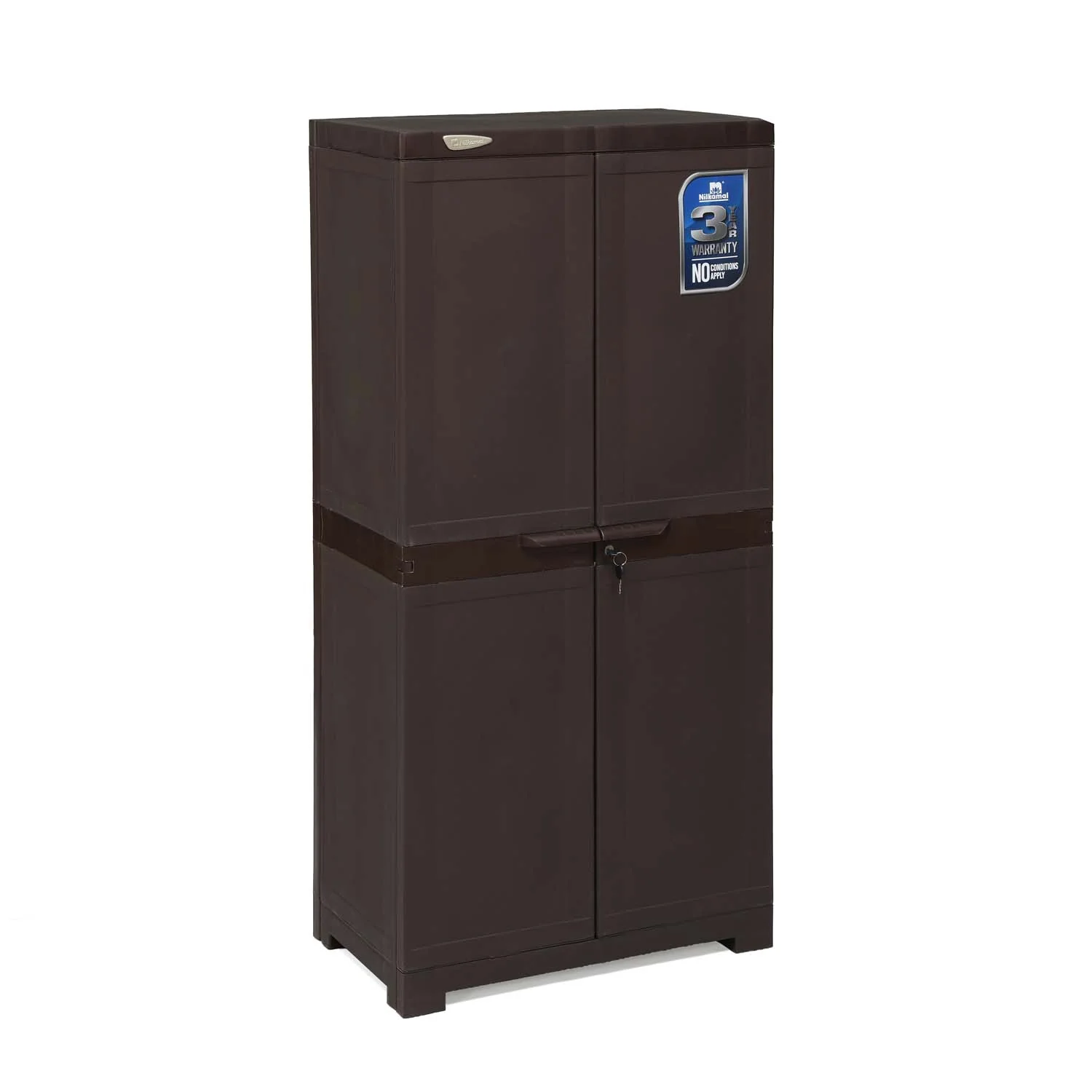 Nilkamal Freedom FMM Plastic Storage Cabinet (Weather Brown) - Image 6