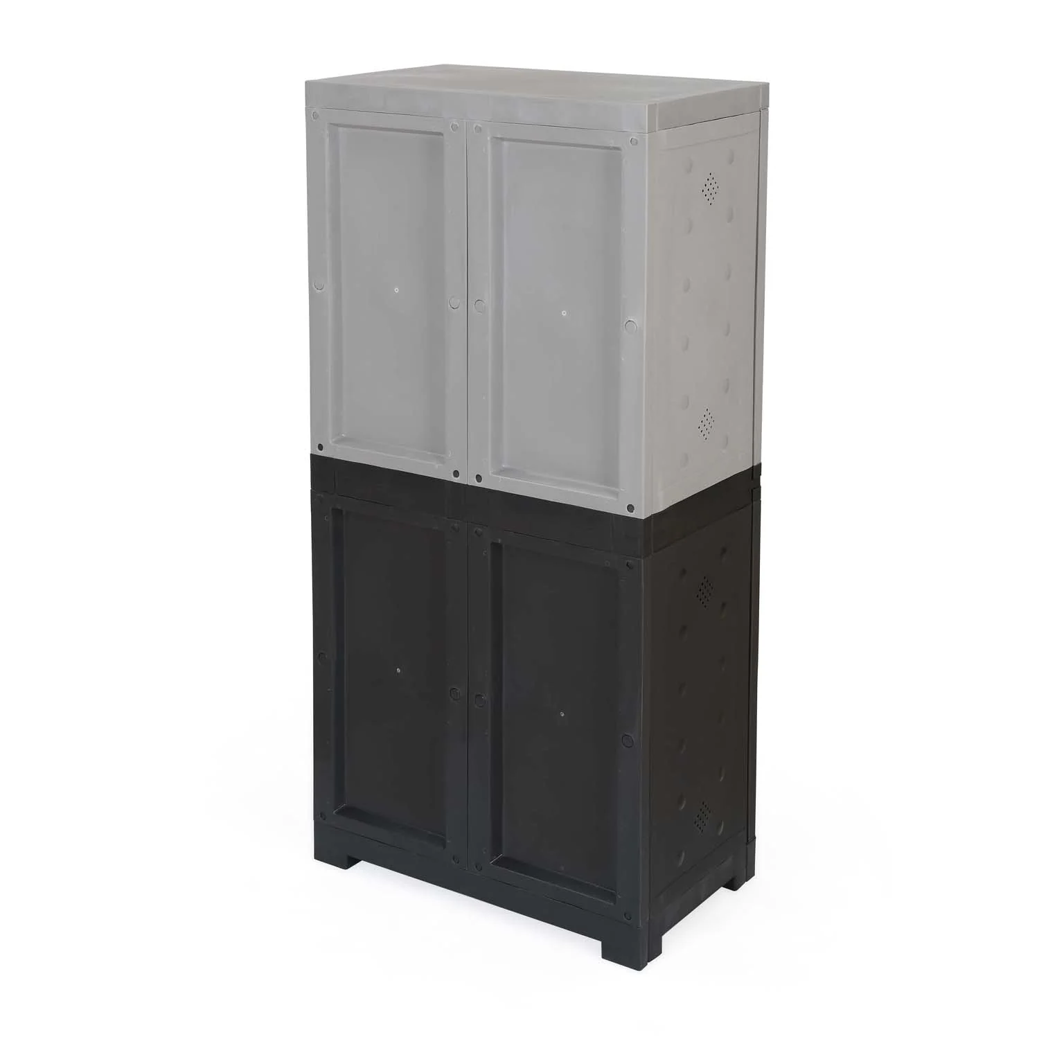 Nilkamal Freedom (FMSC18D) Plastic Shoe Cabinet (Haze Grey & Charcoal Grey) - Image 6