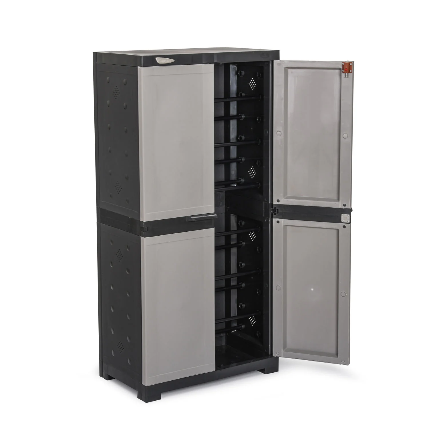 Nilkamal Freedom Large 18 (FMSC18) Shoe Rack Plastic Cabinet (Grey/Charcoal Grey) - Image 4