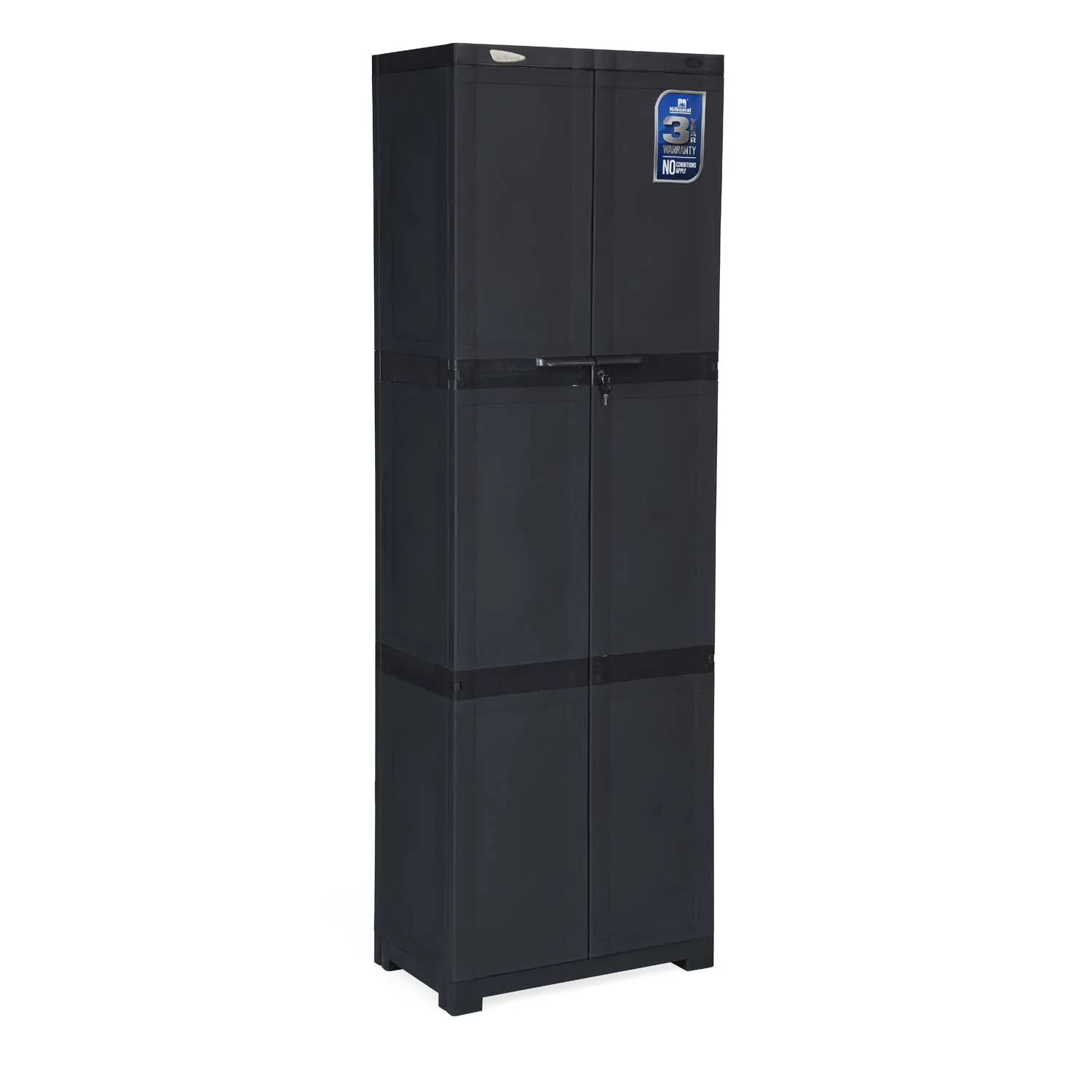 Nilkamal Freedom Large (FML) Plastic Storage Cabinet (Charcoal Grey) - Image 6