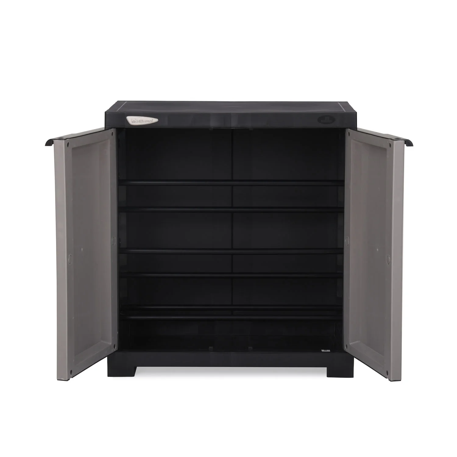 Nilkamal Freedom Mini 09 (FMSC09) Shoe Rack Plastic Cabinet (Grey/Charcoal Grey) - Image 4