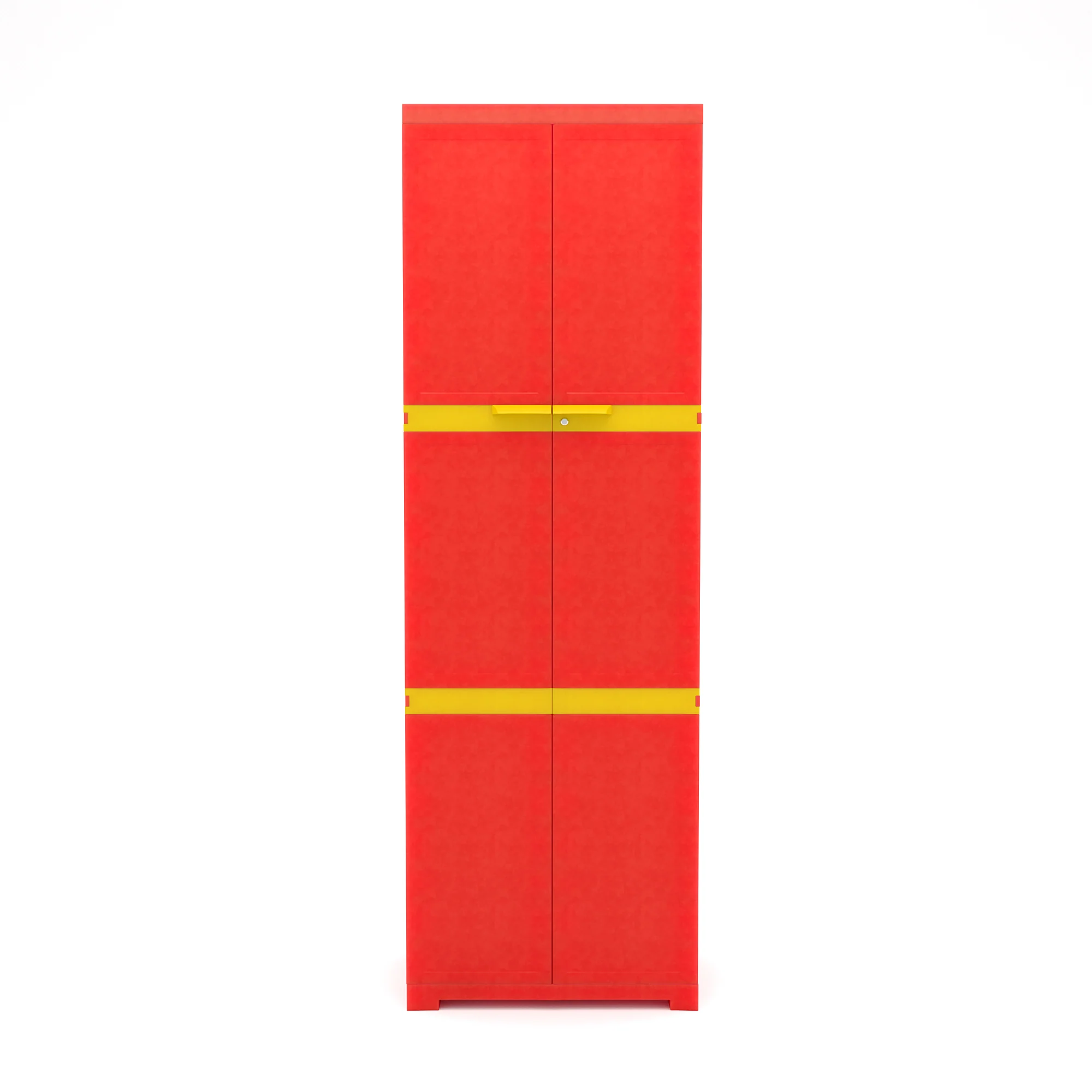 Nilkamal Freedom Mini Large (FML) Plastic Storage Cabinet (Bright Red / Yellow) - Image 3